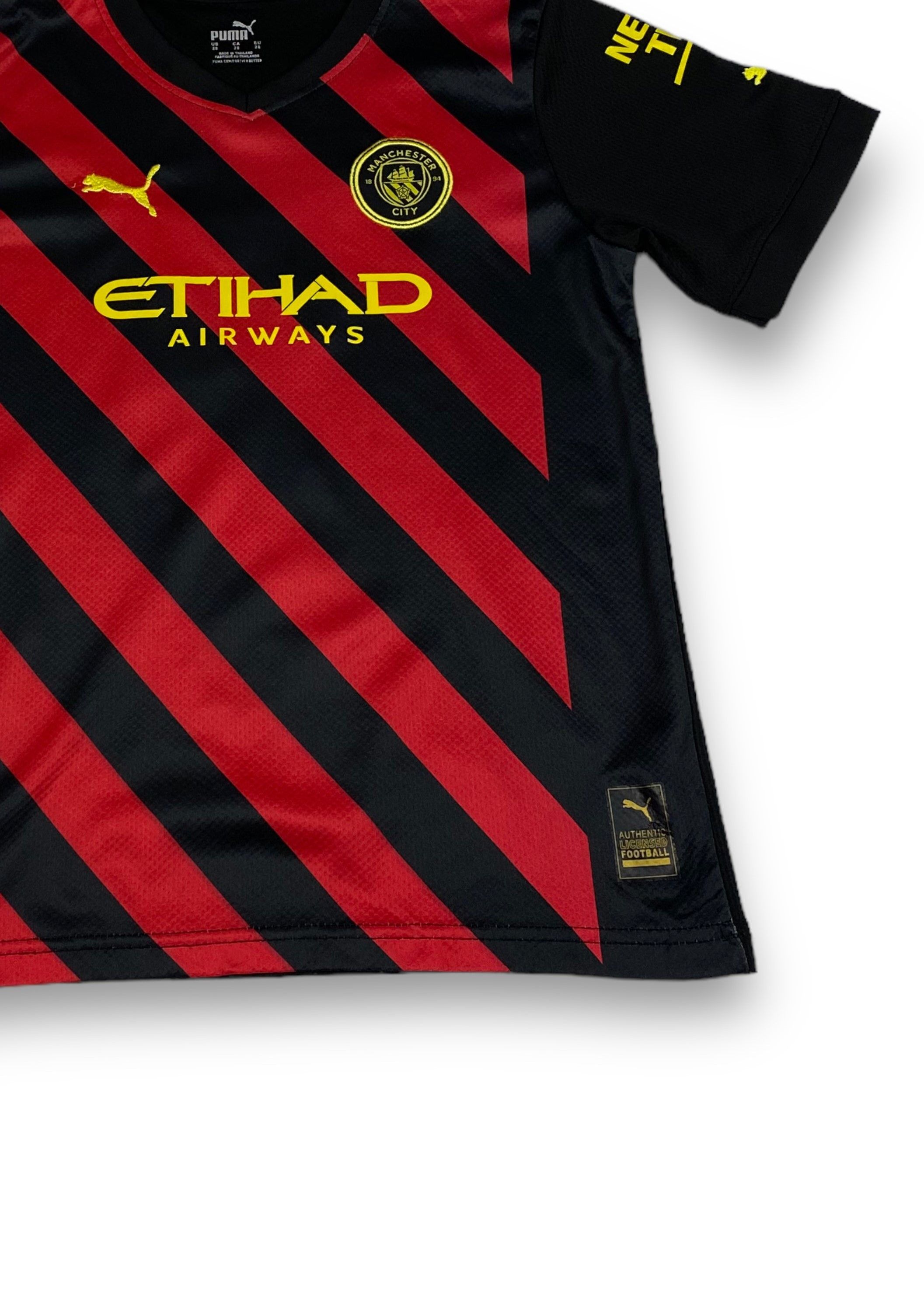 Vintage Vintage PUMA MAN CITY Haaland Striped Jersey M665 Size US S / EU 44-46 / 1 - 2 Thumbnail