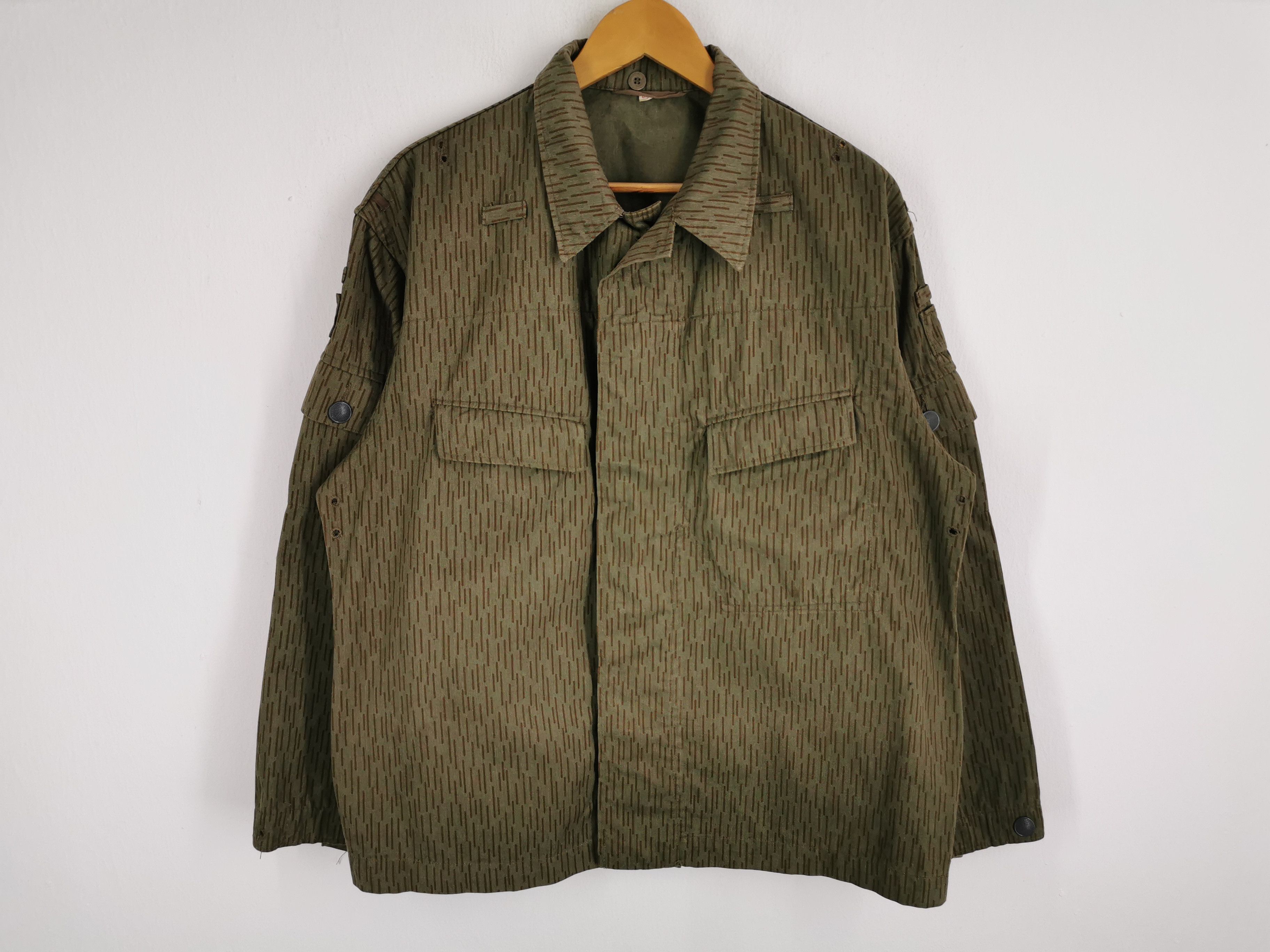Vintage Vintage 80's Army OG Germany Rain Drop Camo Uniform Jacket Size US M / EU 48-50 / 2 - 1 Thumbnail