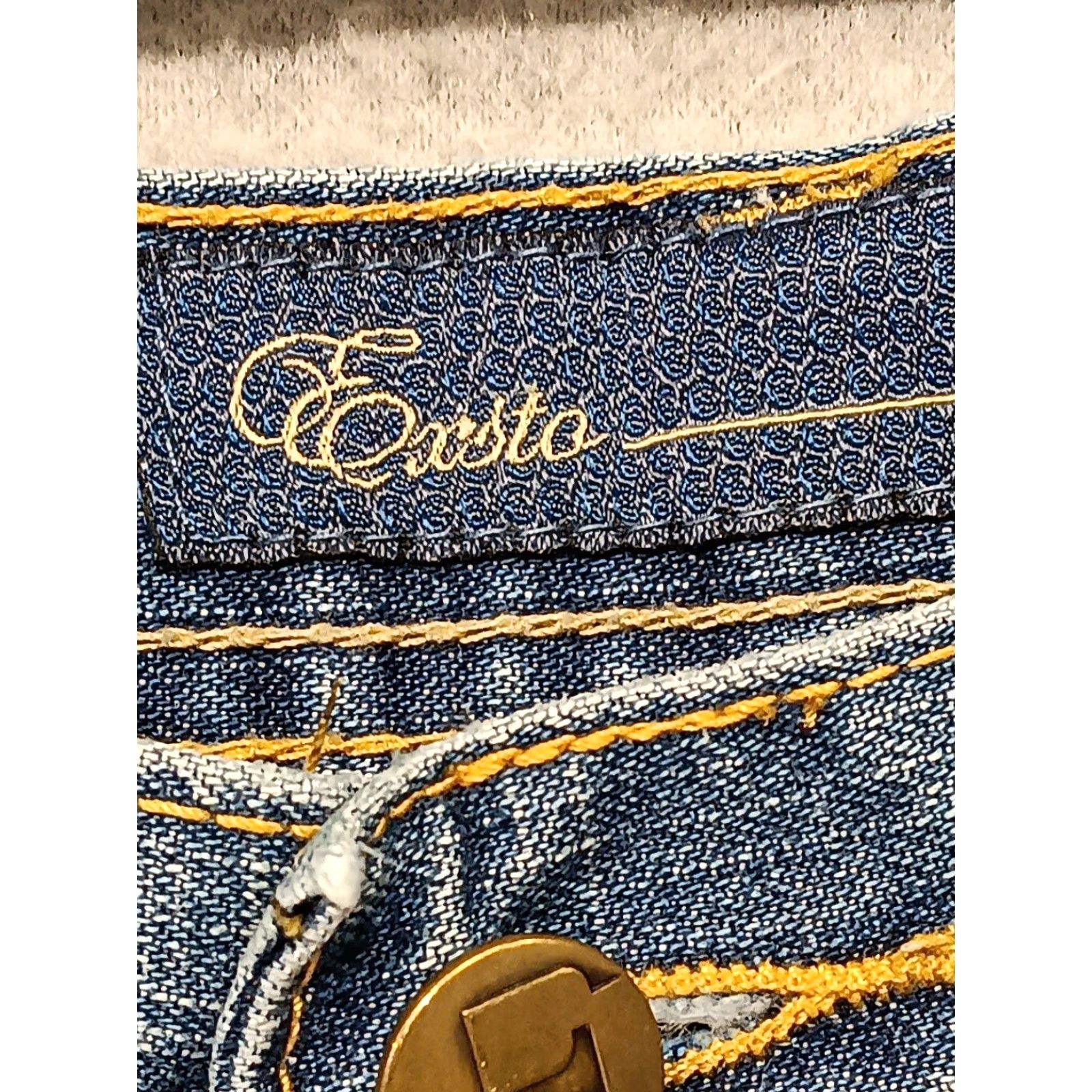Denime VINTAGE Exsto Denim Shorts Men 36x14 Blue 90s Y2K Baggy Retro 6 Pockets Size US 36 / EU 52 - 4 Thumbnail