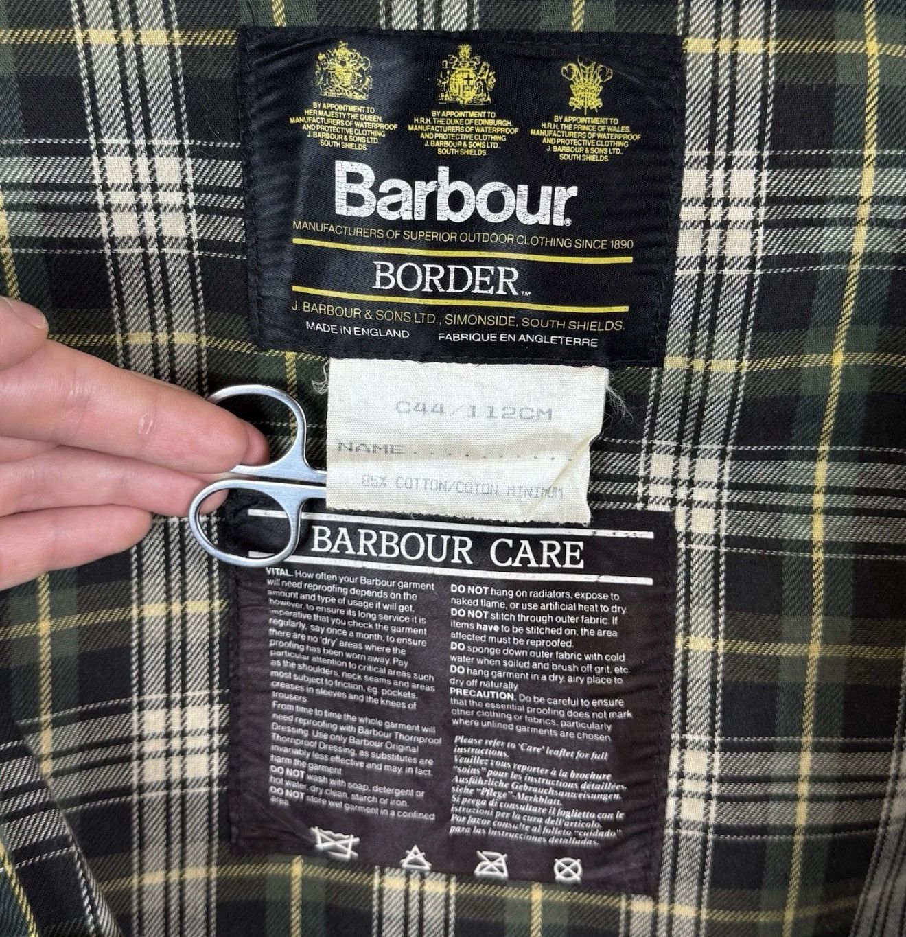 Barbour Barbour A200 Border Jacket Waxed Cotton Coat Green Full Zip Size US XL / EU 56 / 4 - 14 Thumbnail