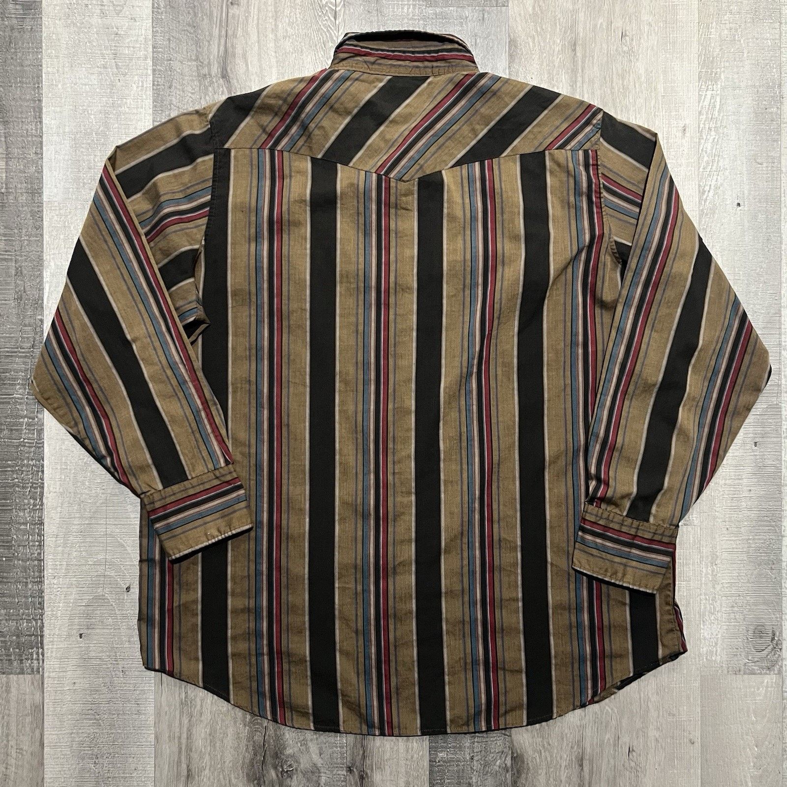 Dickies VTG Dickies Western Pearl Snap Striped Cowboy Men's 2XLT Size US XXL / EU 58 / 5 - 2 Thumbnail