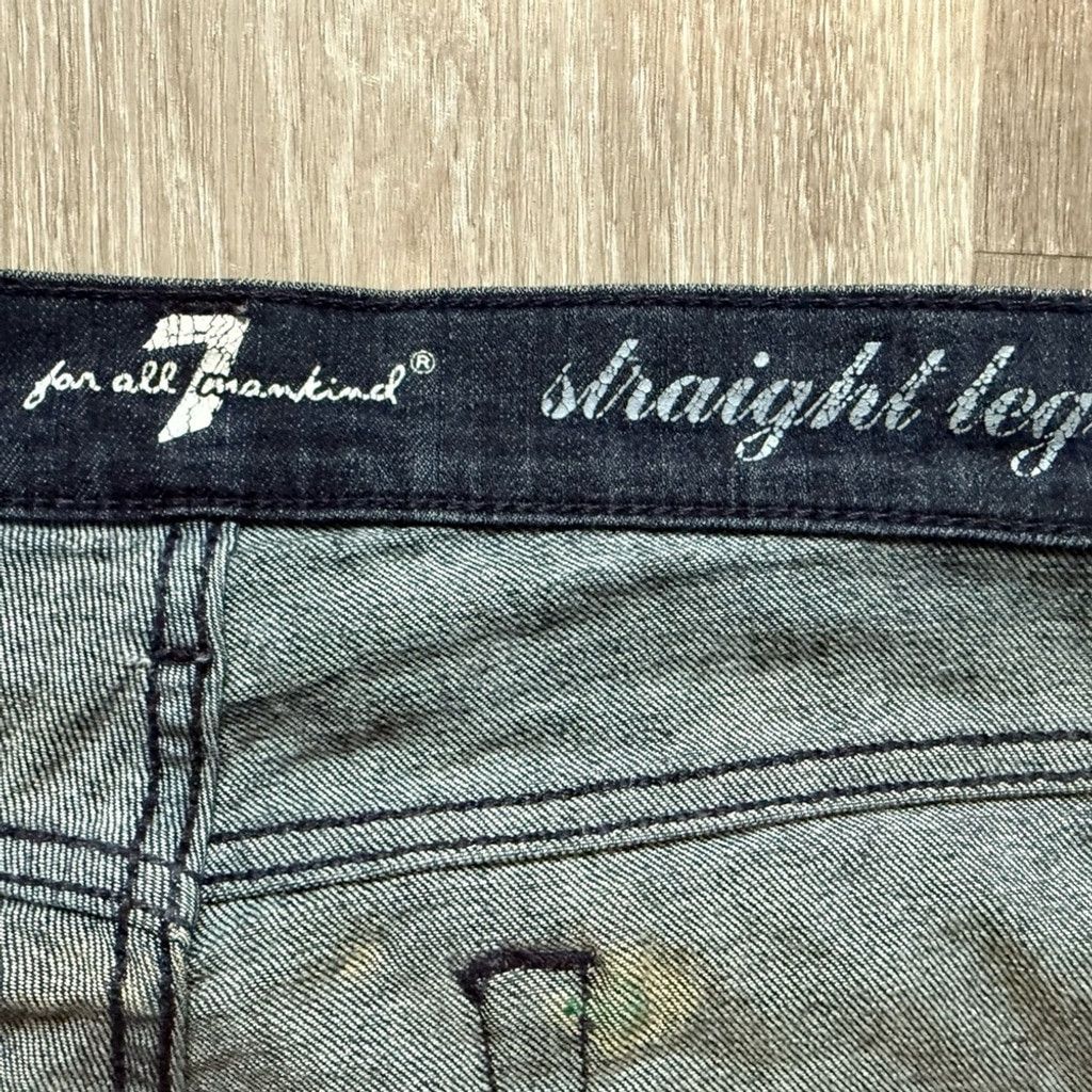 7 For All Mankind 7 For All Mankind Black Straight Leg Jeans Size 26" / US 2 / IT 38 - 5 Thumbnail