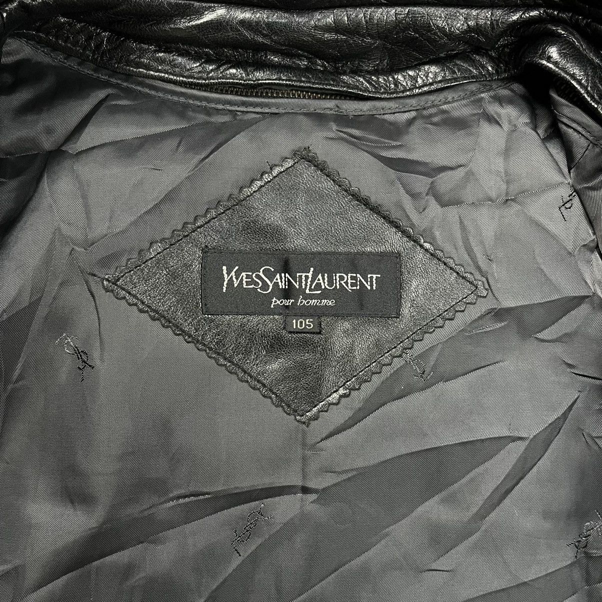 Yves Saint Laurent Vintage 90s Ysl Yves Saint Laurent pour homme leather jacket Size US L / EU 52-54 / 3 - 9 Thumbnail