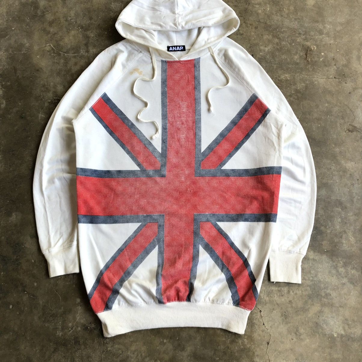 20471120 2000s Anap Punk Union Jack Big Flag Hoodie White Lgb Size US L / EU 52-54 / 3 - 3 Thumbnail