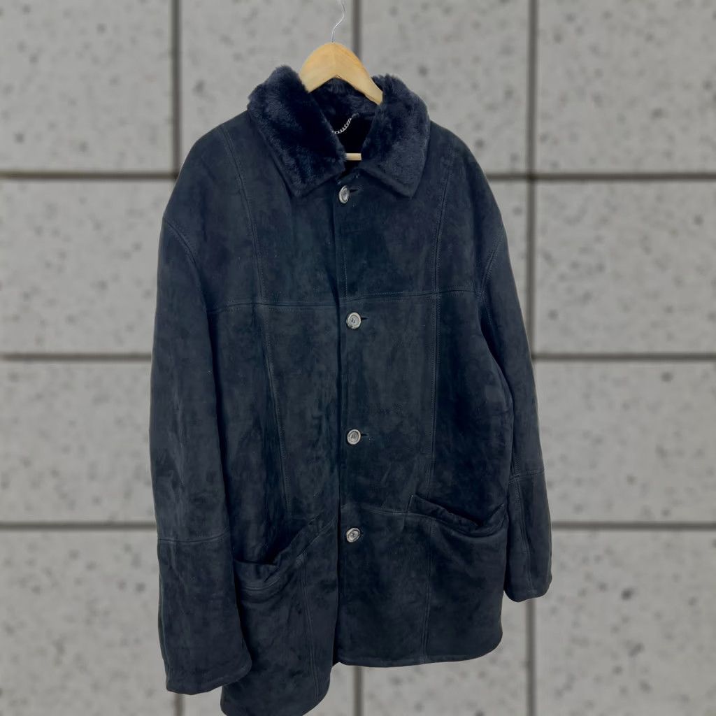 Gallotti Gallotti Shearling Best of the Best Jacket Mens Wool Lamb Skin Black Sz 56 Vintage Size US XL / EU 56 / 4 - 1 Thumbnail