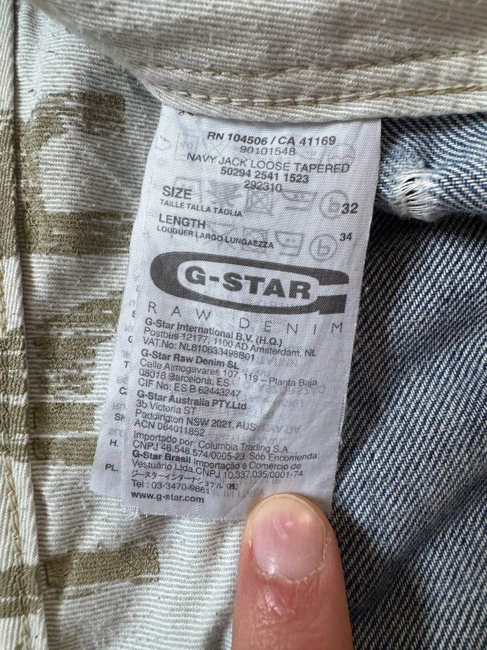 G-Star Y2K G-Star Raw Jack Loose Tapered Distressed Denim Jeans Size US 30 / EU 46 - 10 Thumbnail