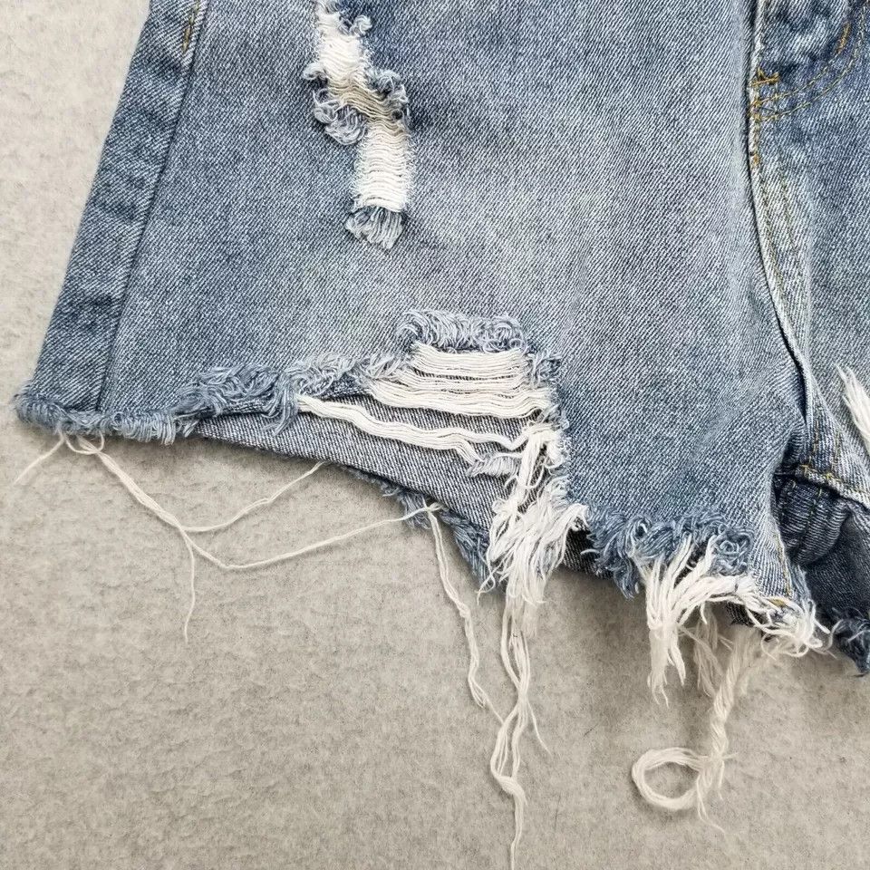 Other Pomethong Jeans Shorts Women Medium Blue Denim Distressed Size 25" / US 0 / IT 36 - 2 Thumbnail