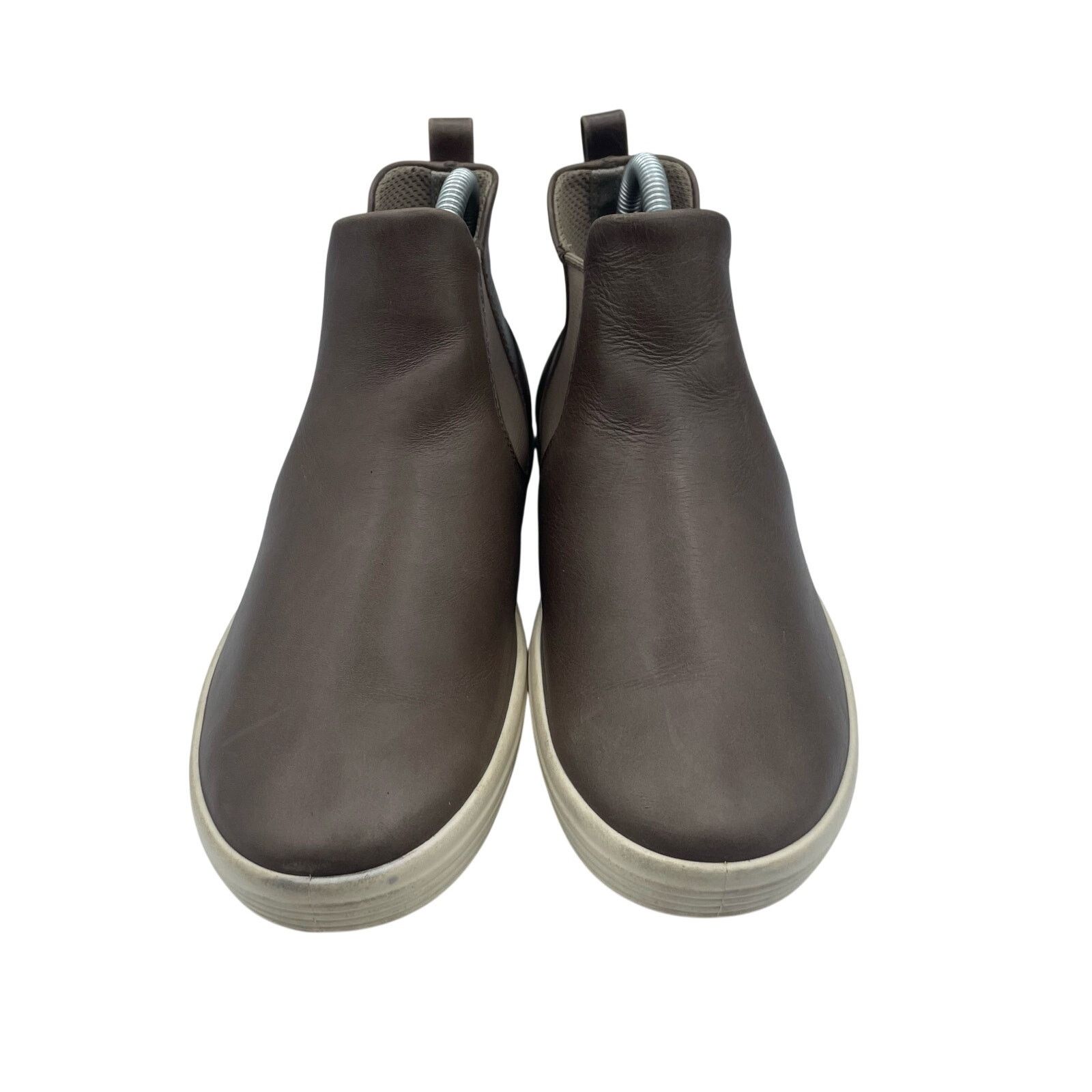 Ecco Ecco Chelsea Soft 7 Leather Boots Ankle Taupe Womens 37 Size US 6.5 / IT 36.5 - 3 Thumbnail