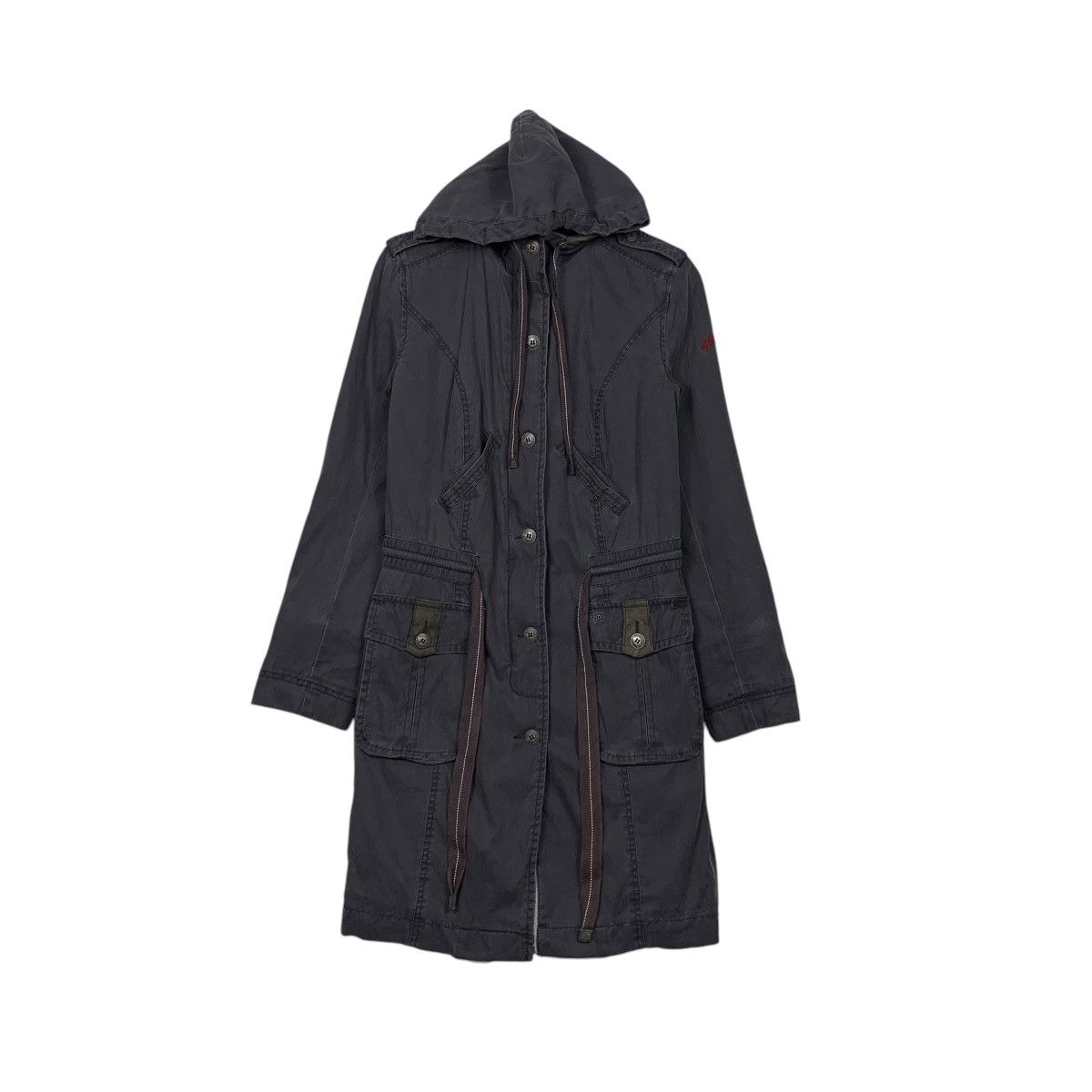 Tommy Hilfiger 90’s HILFIGER DENIM Hooded Long Coat Parka #2458-C110 Size US XS / EU 42 / 0 - 1 Thumbnail