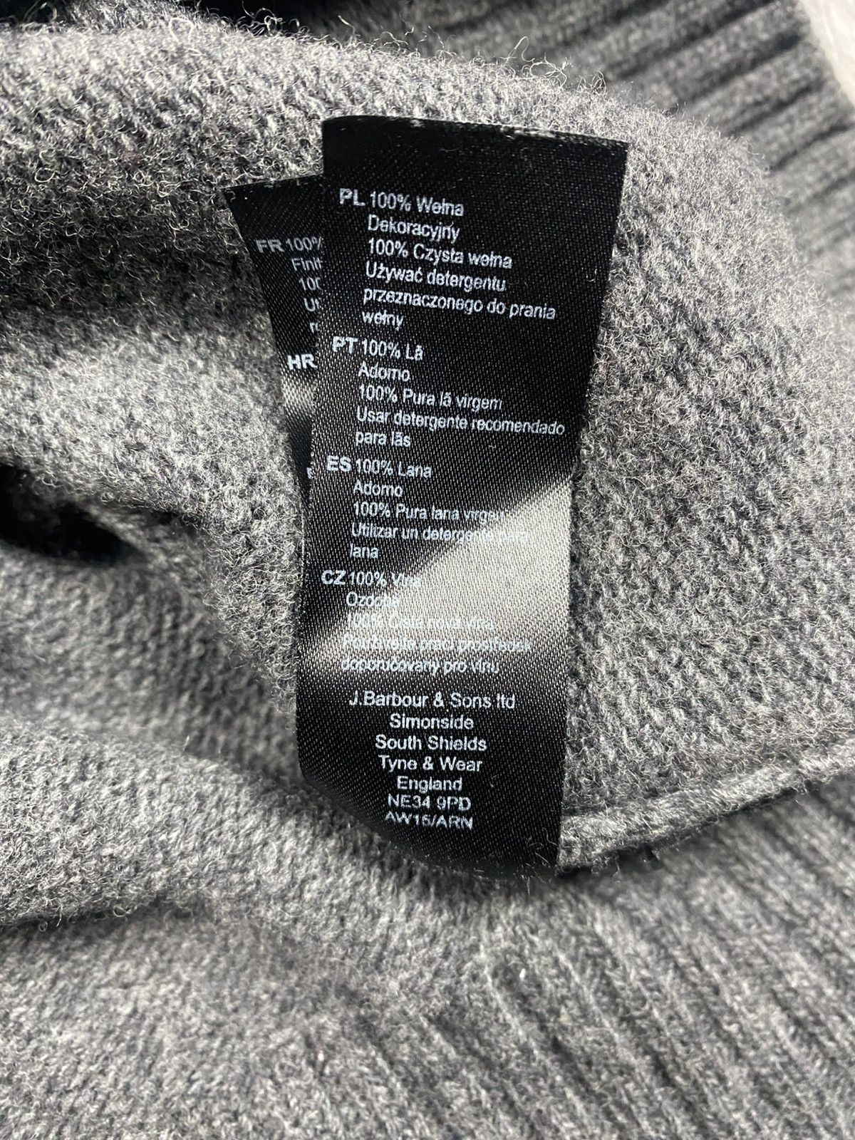 Barbour Barbour Wool Half Zip Sweater Elbow Patch Knit Grey Size M Size US M / EU 48-50 / 2 - 15 Thumbnail