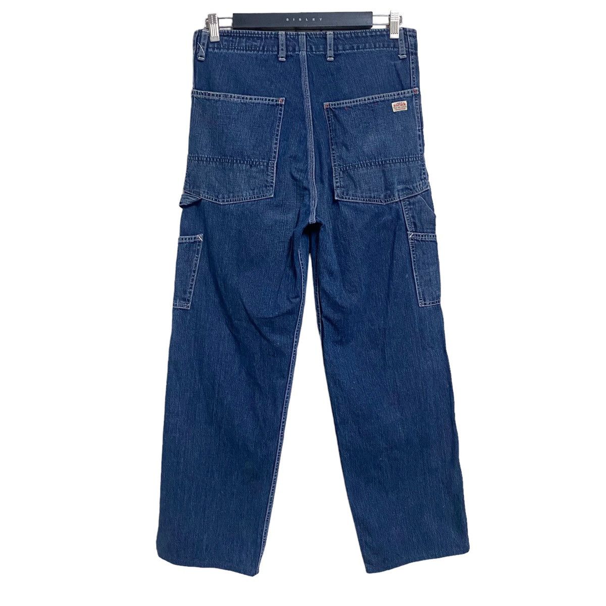 Japanese Brand Vintage Bartack Denim Work Pants Size US 31 - 2 Thumbnail