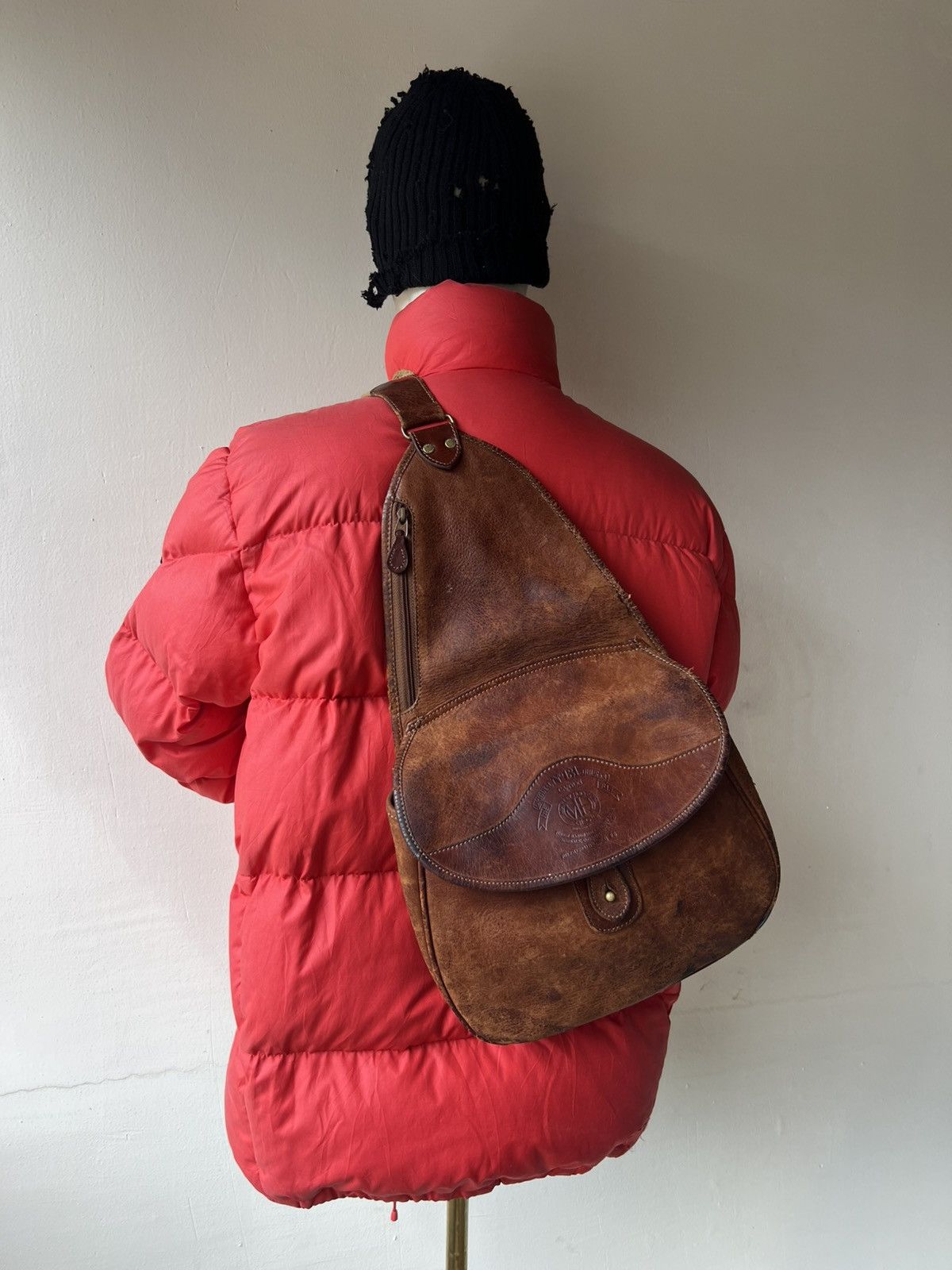 Leather Distressed Patina Leather Cross Body Bag Marley Hodgson Size ONE SIZE - 2 Thumbnail