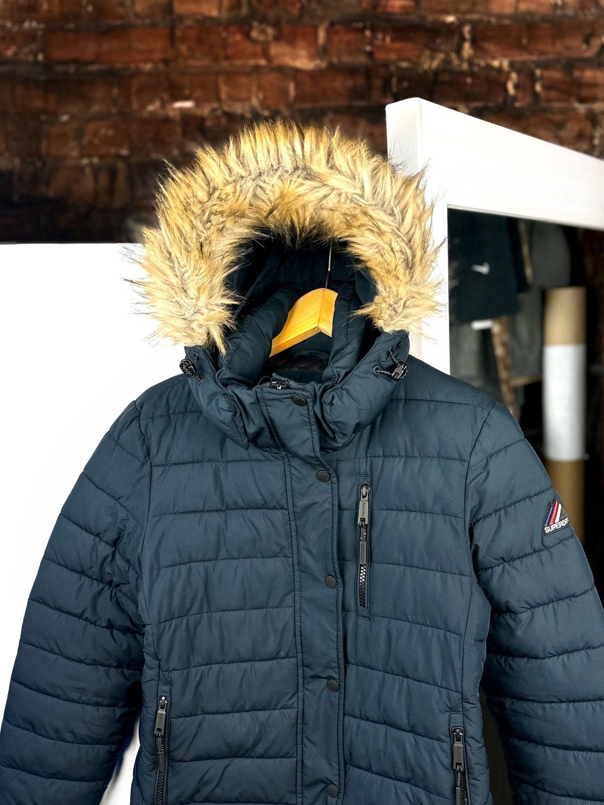Superdry Superdry Fuji Jacket Women’s – Quilted Puffer, Faux Fur Hood Size M / US 6-8 / IT 42-44 - 2 Thumbnail