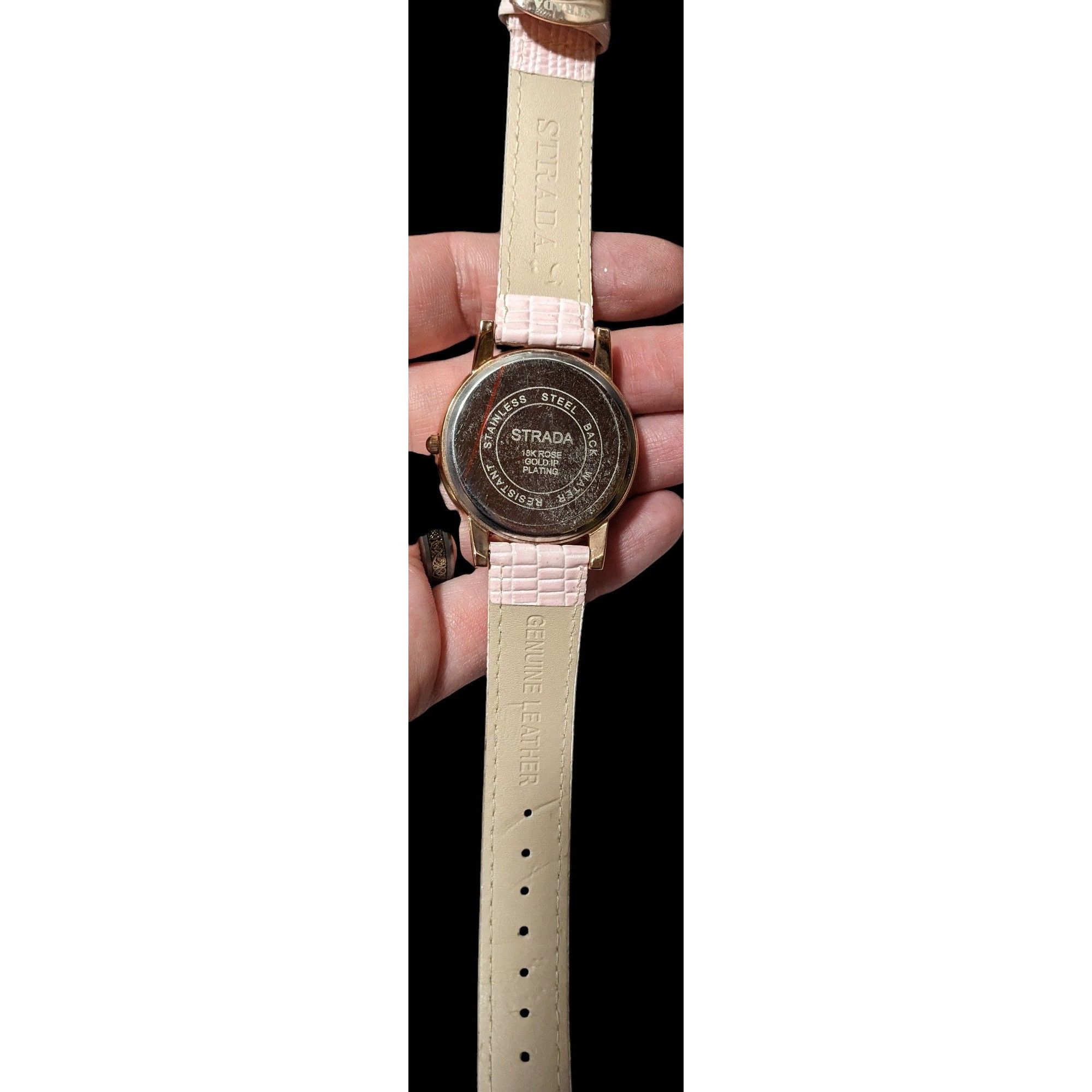 Other Vintage Strada 18K Rose Gold Plated Pink Wrist Watch Size ONE SIZE - 3 Thumbnail
