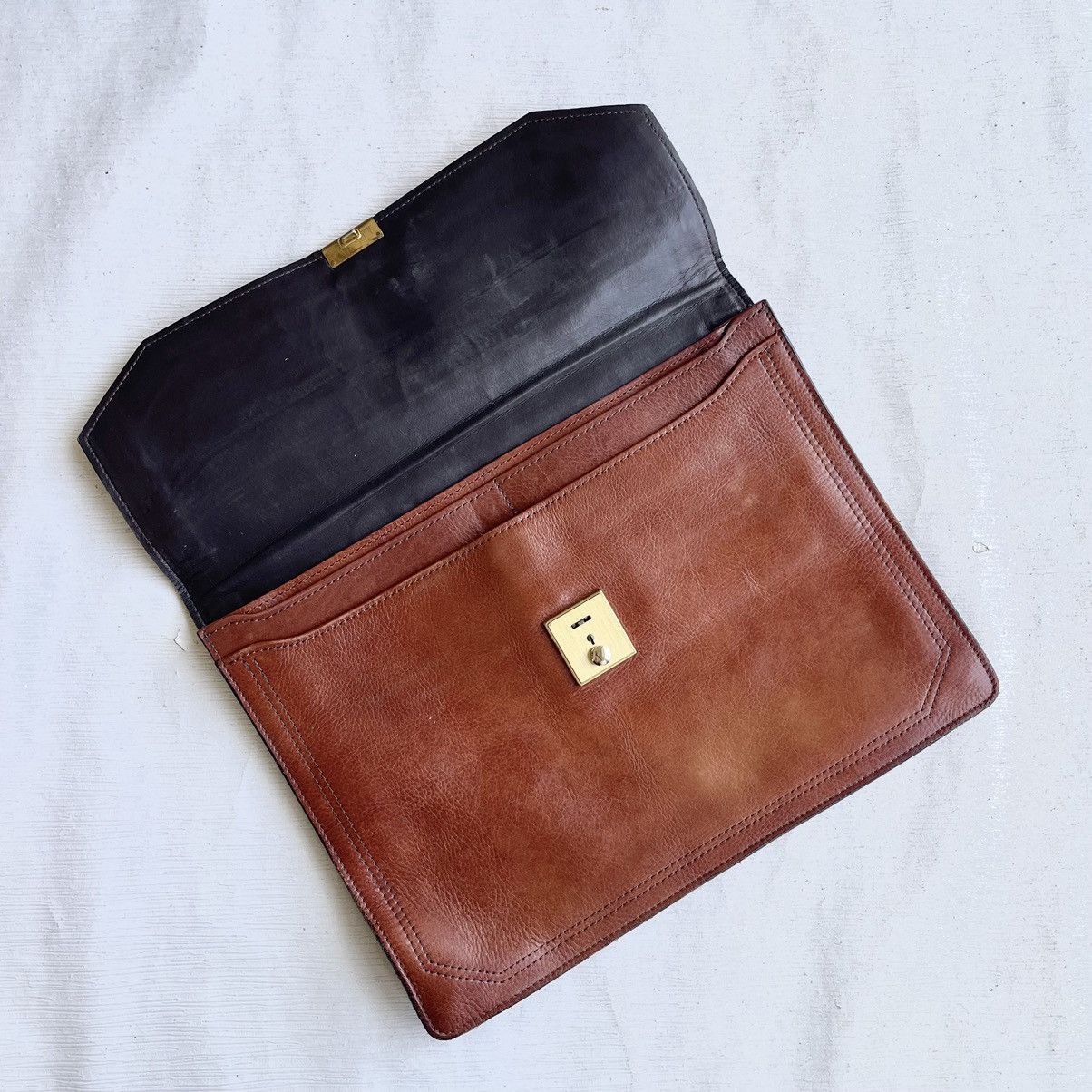 Japanese Brand × Leather × Vintage Vintage Pilot Full Leather Envelope/Document Case Size ONE SIZE - 3 Thumbnail