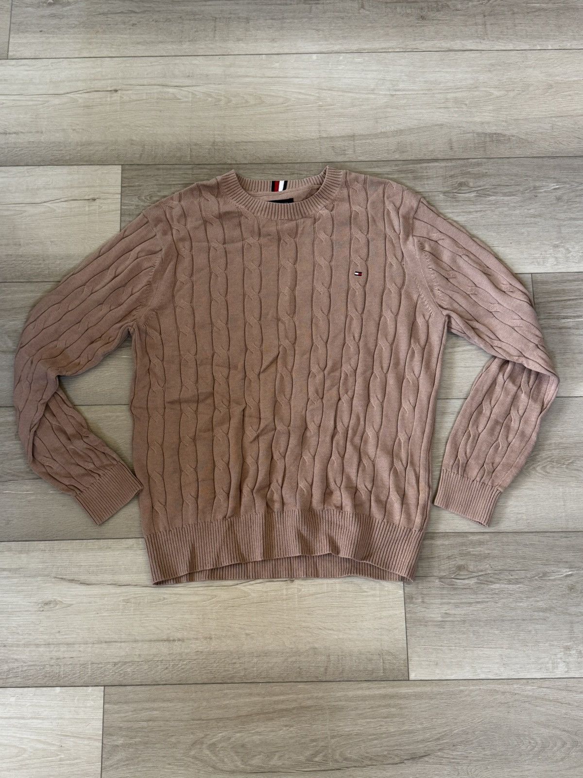 Tommy Hilfiger Tommy Hilfiger XL Brown Cable Knit Sweater Size US XL / EU 56 / 4 - 1 Thumbnail
