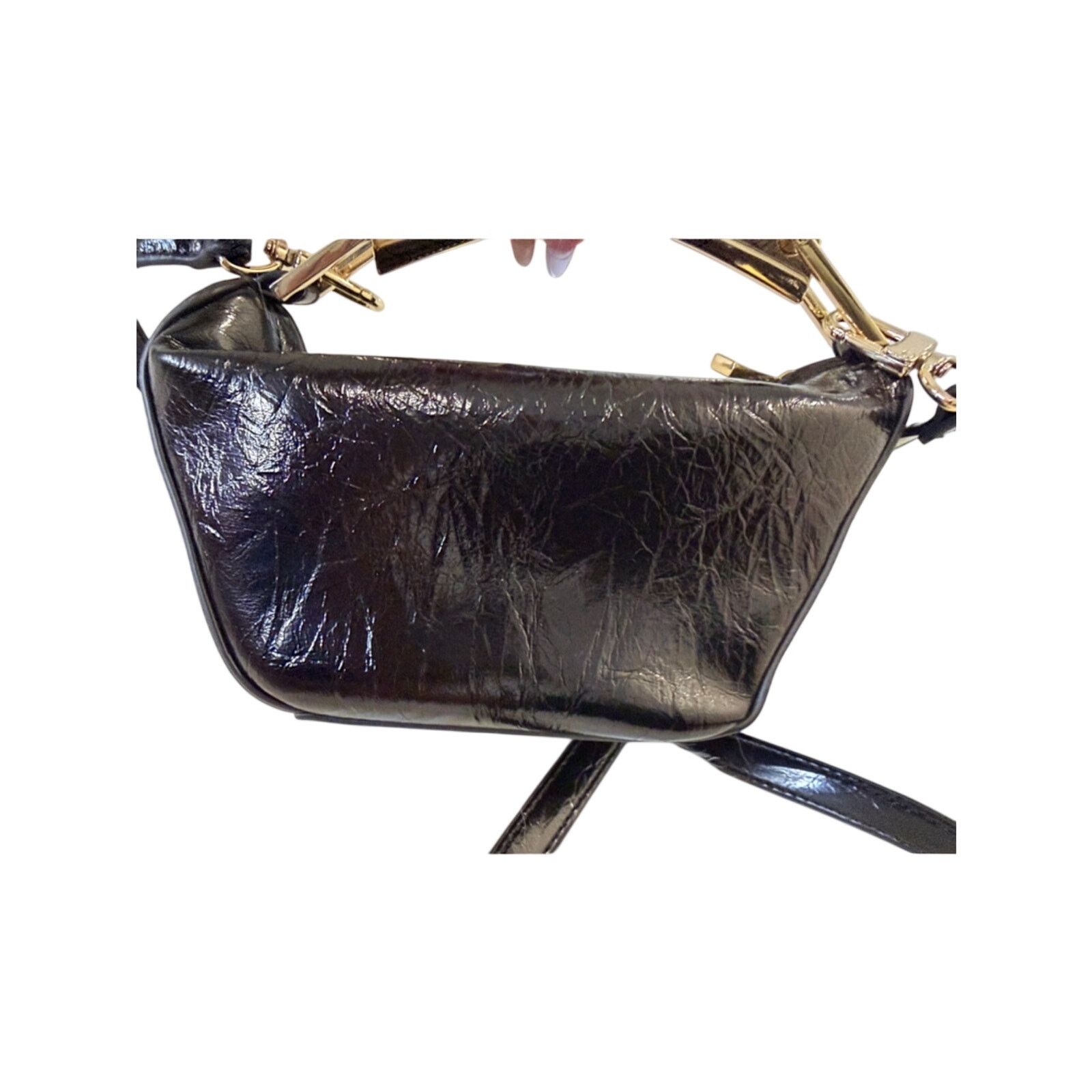 Zara ZARA Mini Bucket Black Bag with Metallic Gold Handle Size ONE SIZE - 7 Thumbnail