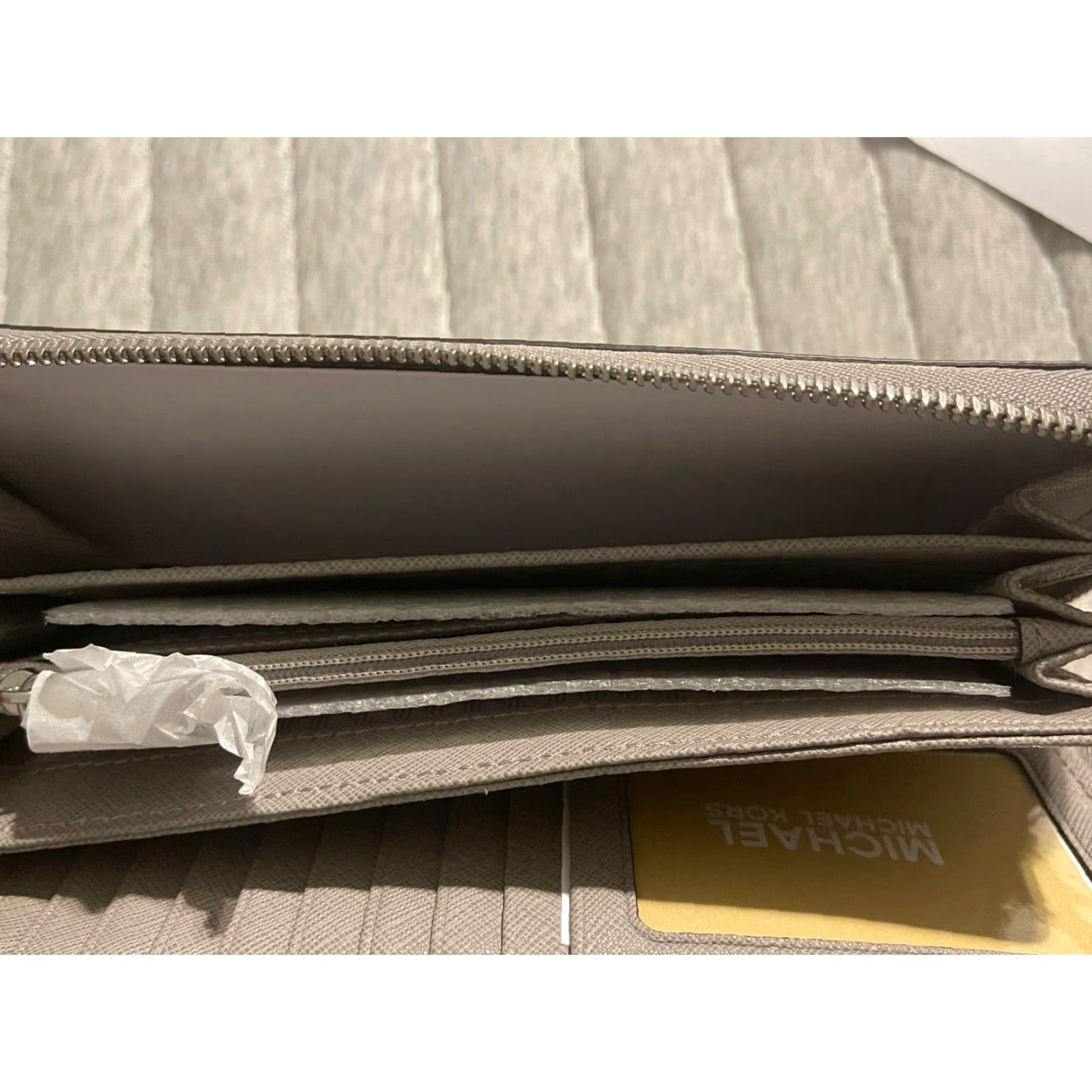 Michael Kors MICHAEL KORS Wallet Saffiano Leather Continental Women Gray Size ONE SIZE - 3 Thumbnail