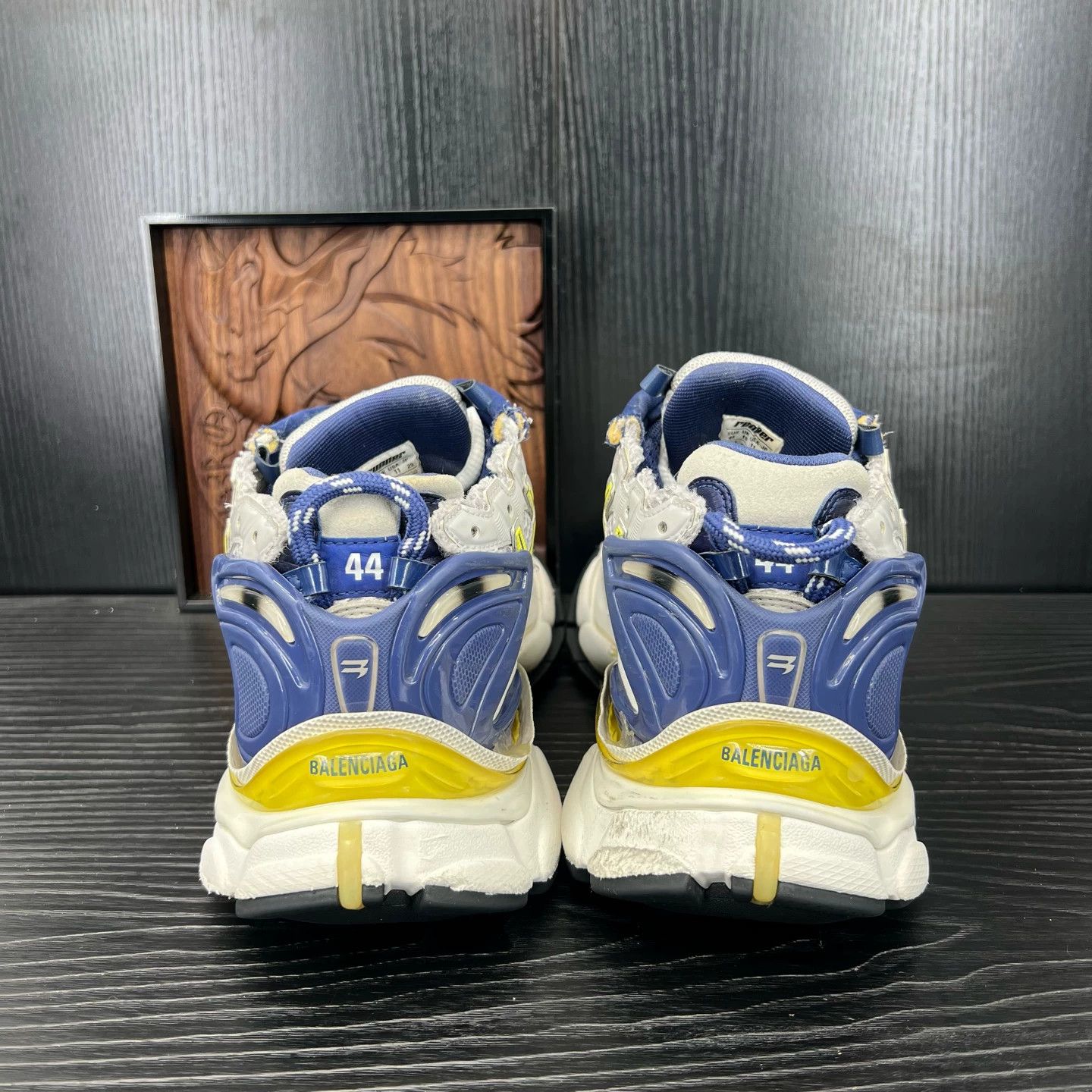 Balenciaga Balenciaga Runner White Blue Yellow Sz 44 Used Size US 11 / EU 44 - 3 Thumbnail