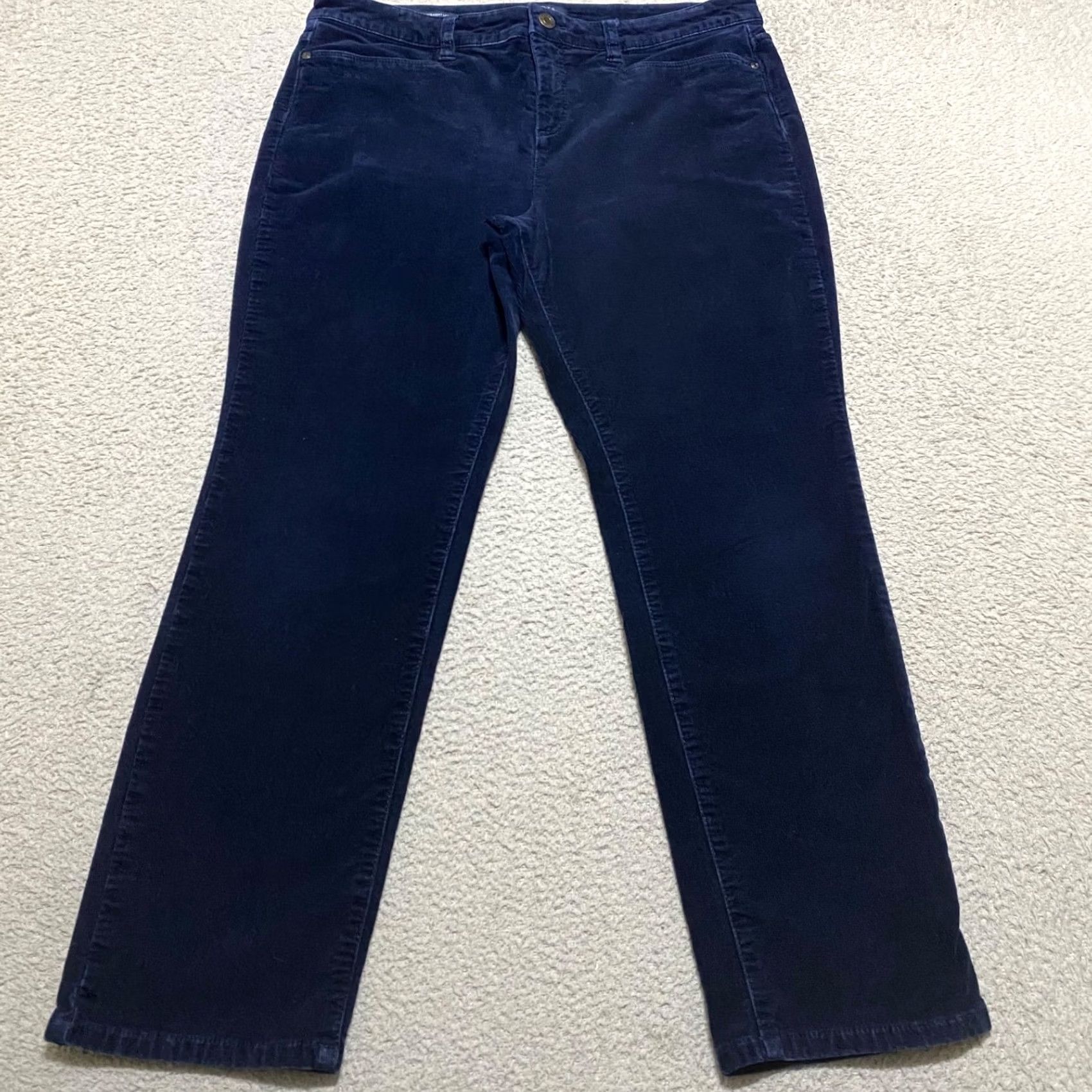 Talbots Talbots Womens 14P Jeans Dark Wash High Rise Mid Button Zip Vintage Size 36" / US 14 / IT 50 - 2 Thumbnail