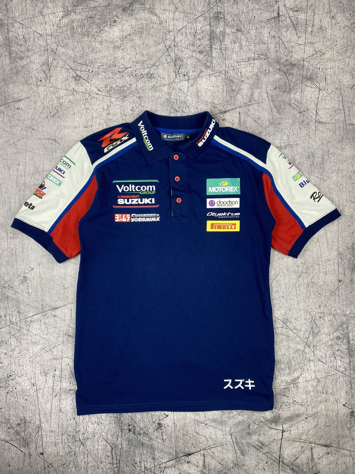 Vintage Vintage Racing Suzuki World Superbike Polo T Shirt Size US M / EU 48-50 / 2 - 2 Thumbnail