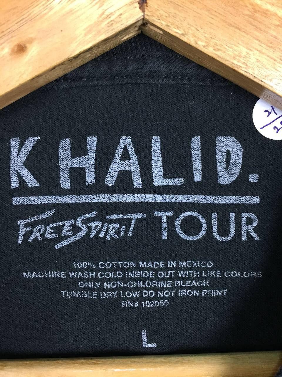 Band Tees Khalid American Singer Free Spirit 2019 Tour Tee Size US L / EU 52-54 / 3 - 7 Thumbnail