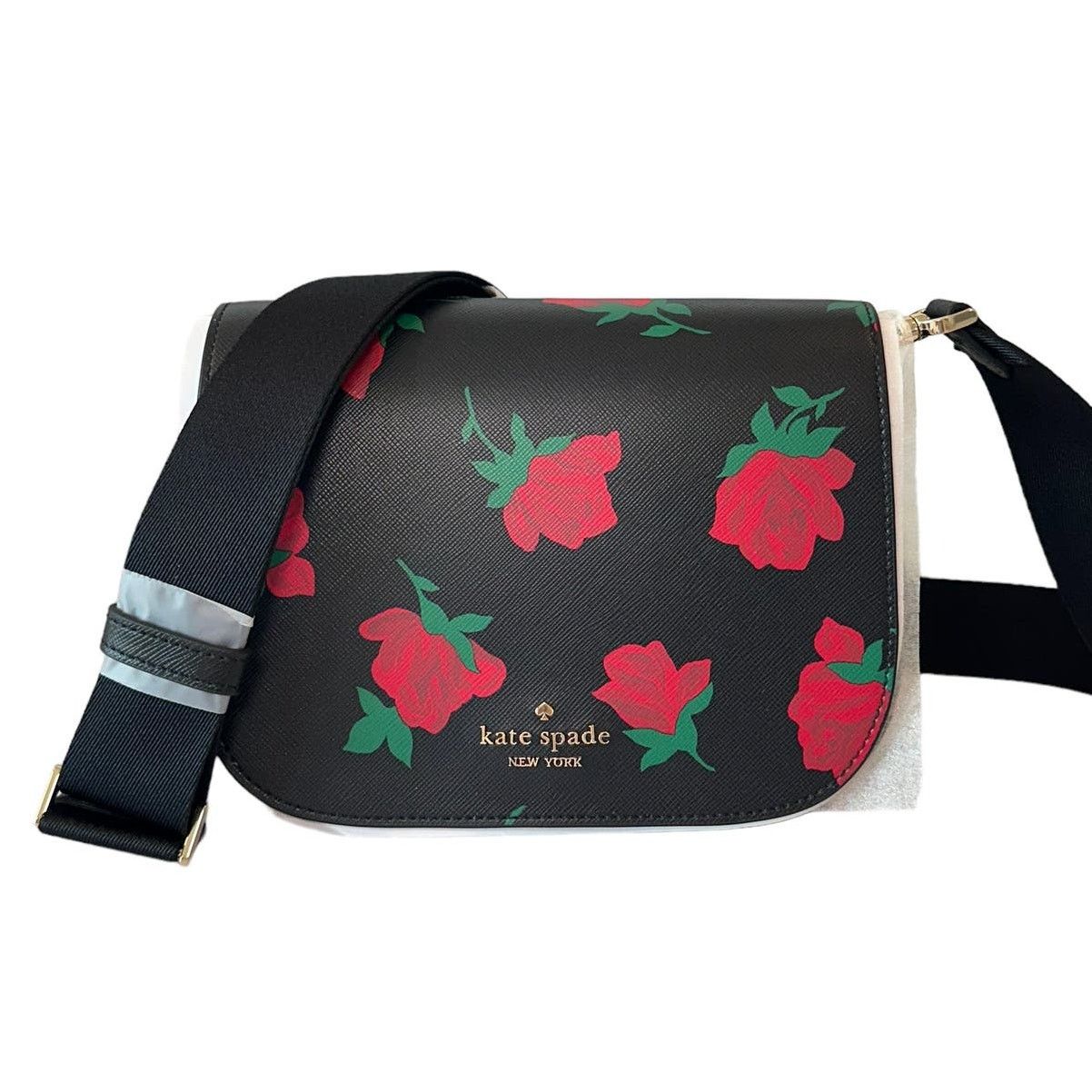 Kate Spade Kate Spade Rose Toss Printed Saddle Crossbody Bag Size ONE SIZE - 1 Thumbnail