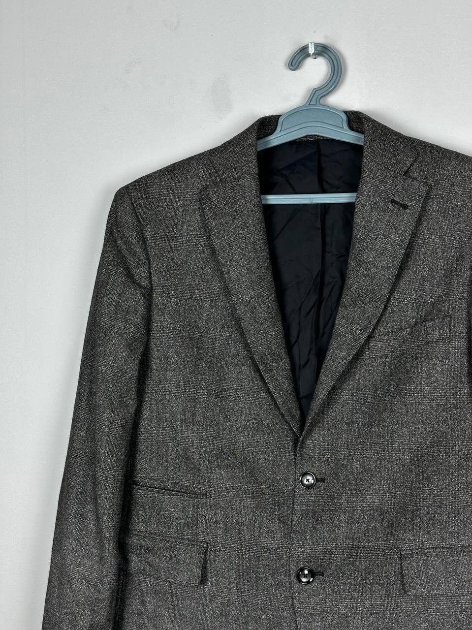 Tagliatore Tagliatore Virgin Wool Grey Checkered Blazer Made In Italy Size 52R - 3 Thumbnail