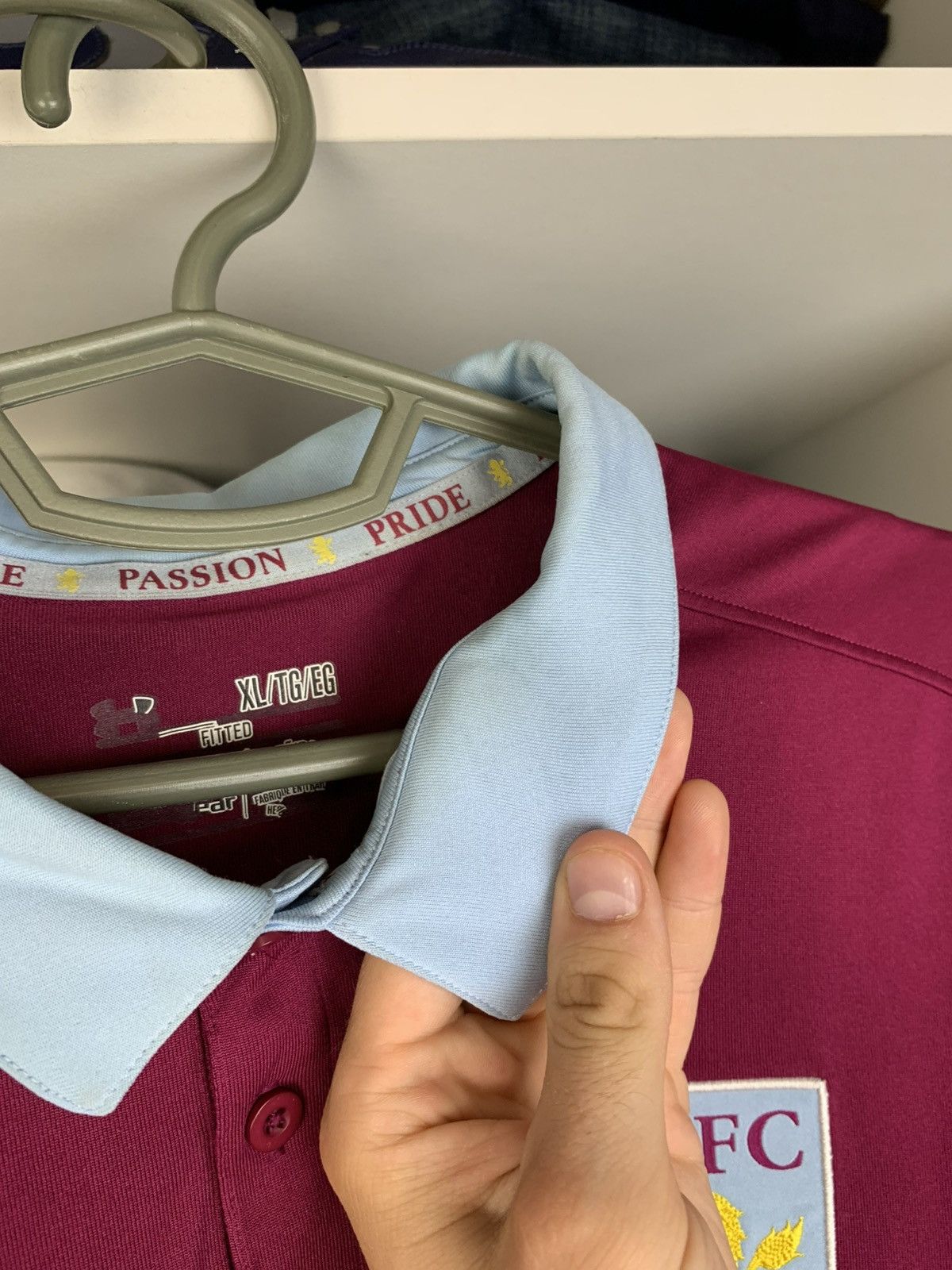 Under Armour Under Armour Aston Villa 2016 2017 Soccer Football Jersey Size US XL / EU 56 / 4 - 4 Thumbnail