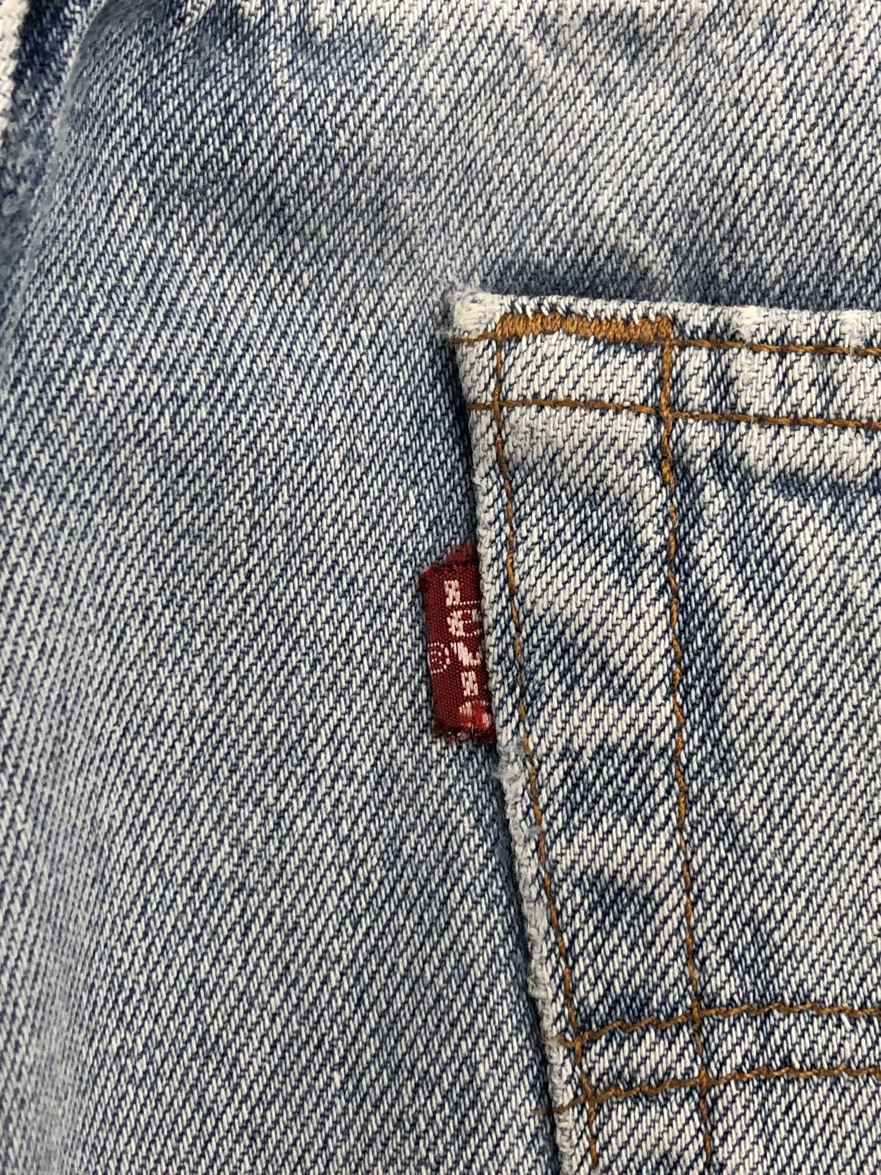 Light Blue Washed Vintage 90s Levis 501 Jeans