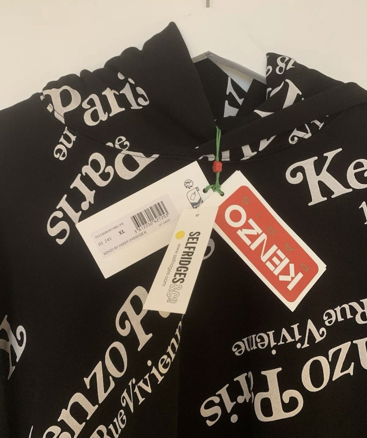 Kenzo KENZO X VERDY 'KENZO BY VERDY' OVERSIZED HOODED XL BLACK Size US XL / EU 56 / 4 - 11 Thumbnail
