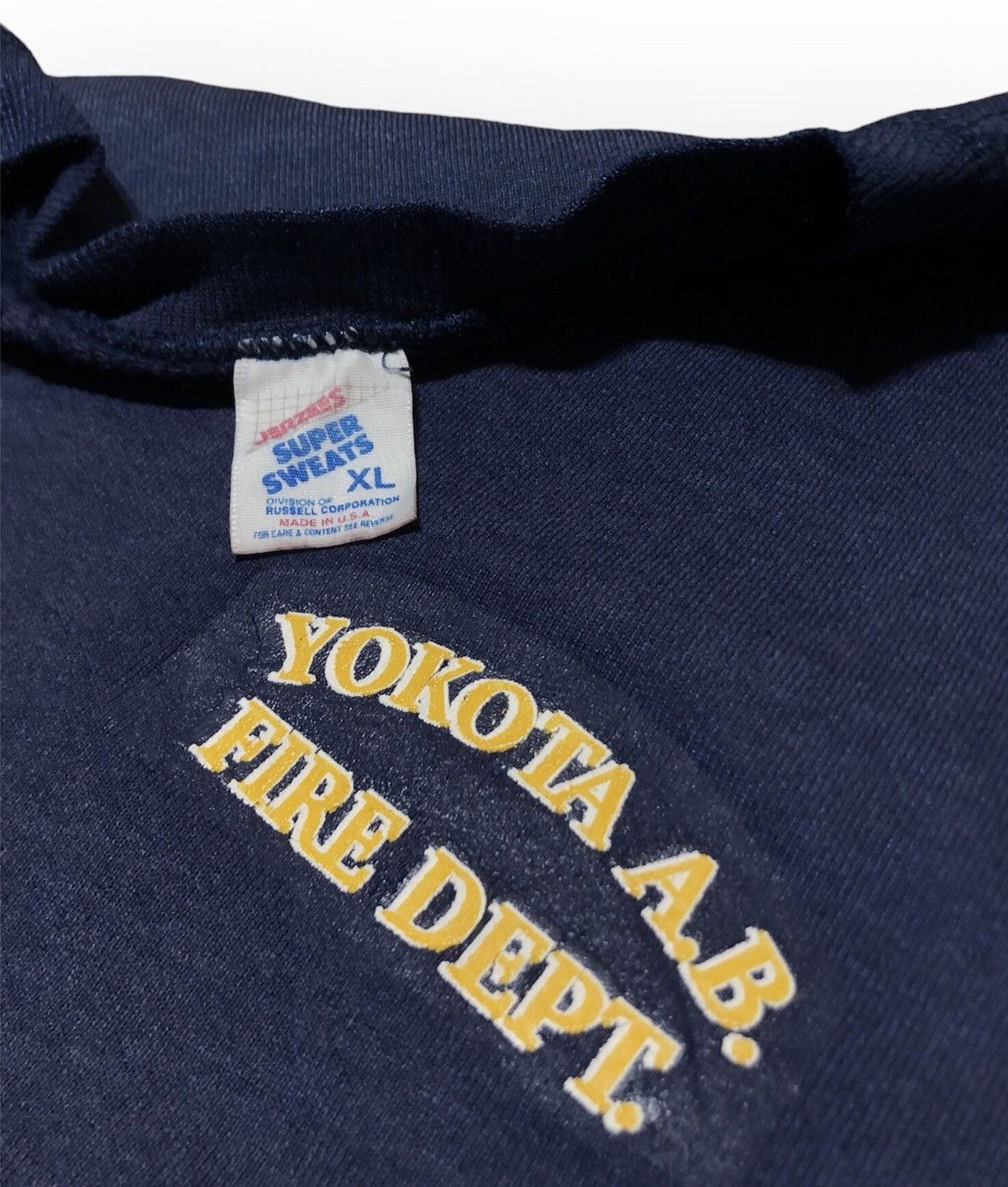 Vintage Rare Vintage 80s Yakota A.B Fire Dept sweat firefighter Size US XL / EU 56 / 4 - 3 Thumbnail