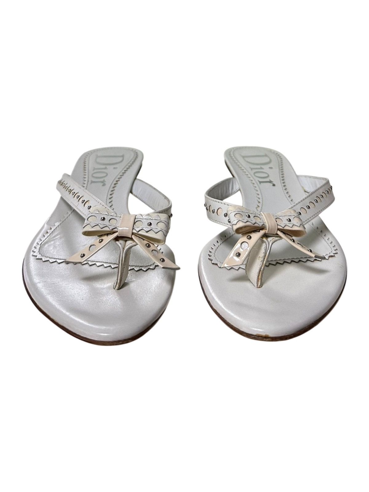 Dior CHRISTIAN DIOR S/S 2004 D'Trick Studded Flip-Flop Sandals Size US 6 / IT 36 - 2 Thumbnail