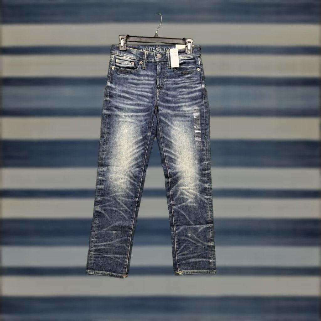 American Eagle Outfitters American Eagle Jeans Men Slim 26x28 Denim Blue 5-Pocket Stretch NWT Dark Wash Mens Size US 26 / EU 42 - 1 Thumbnail
