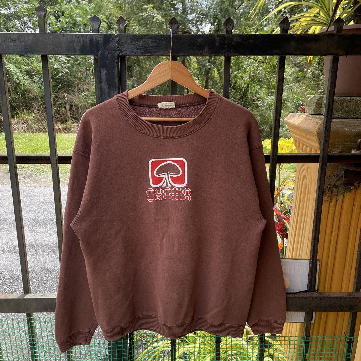 Vintage 🔥Vintage 90s Drama Big Logo USA Made Distress Sweatshirts Size US M / EU 48-50 / 2 - 3 Thumbnail