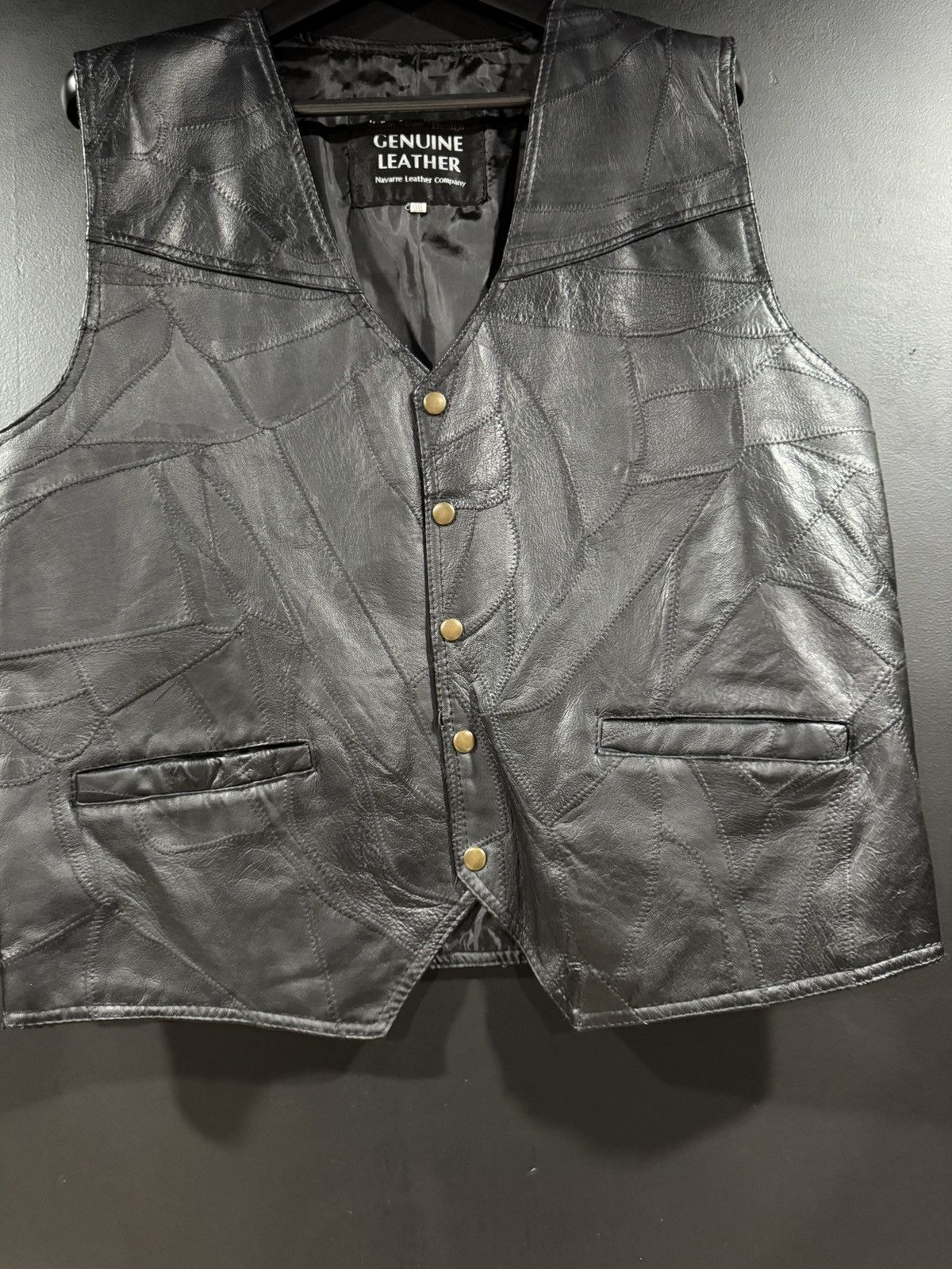 Vintage 1990s Vintage Navarre Leather Company Leather Vest XXXL Size US XXL / EU 58 / 5 - 3 Thumbnail