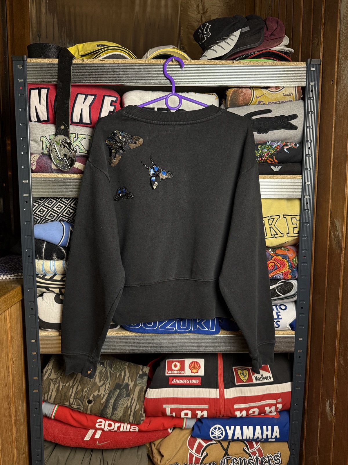 Allsaints AllSaints Multilogo Cropped Sweatshirt Size M Wmns Size M / US 6-8 / IT 42-44 - 2 Thumbnail