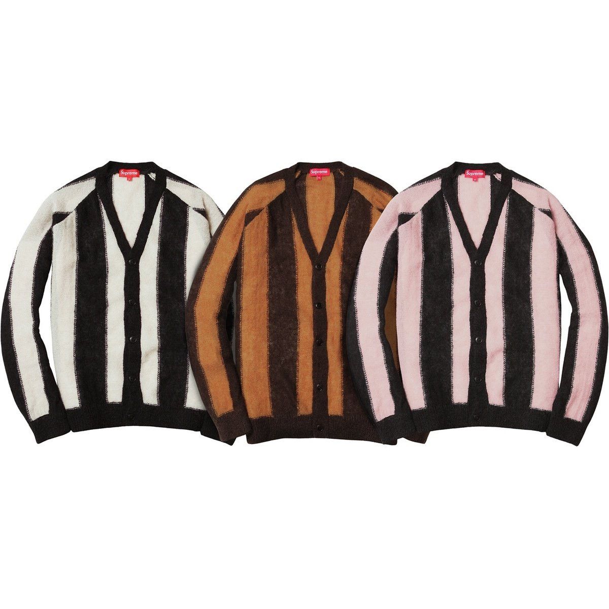 Supreme Supreme Striped Mohair Cardigan Size US L / EU 52-54 / 3 - 8 Thumbnail