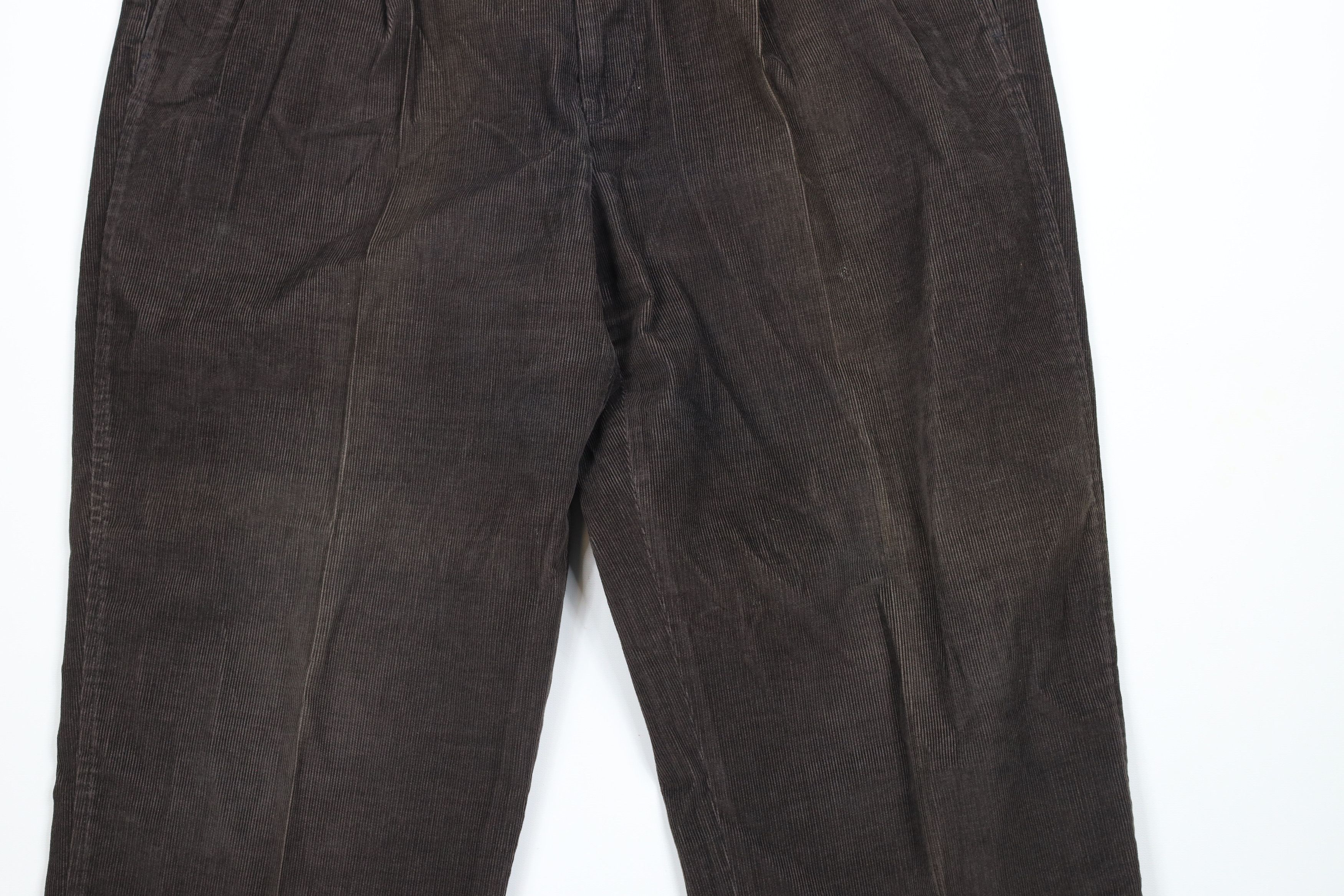 Lands' End × Vintage Vintage 90s Lands End Cuffed Wide Leg Corduroy Pants USA Size US 38 / EU 54 - 3 Thumbnail