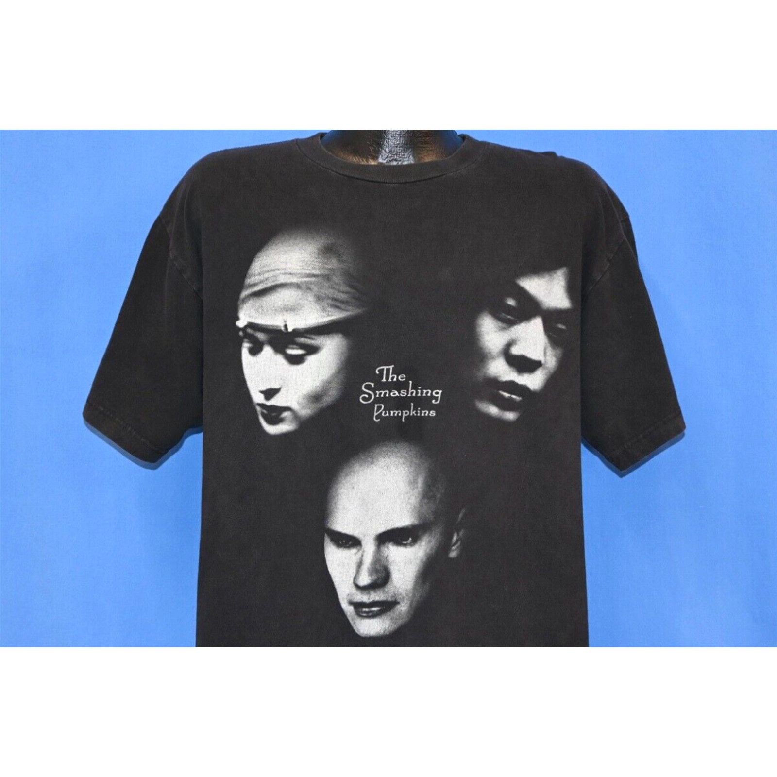 image of Vintage VTG 90's Smashing Pumpkins Adore 1998 Face Gothic Rock Band 2 Sided T-Shirt XL in White