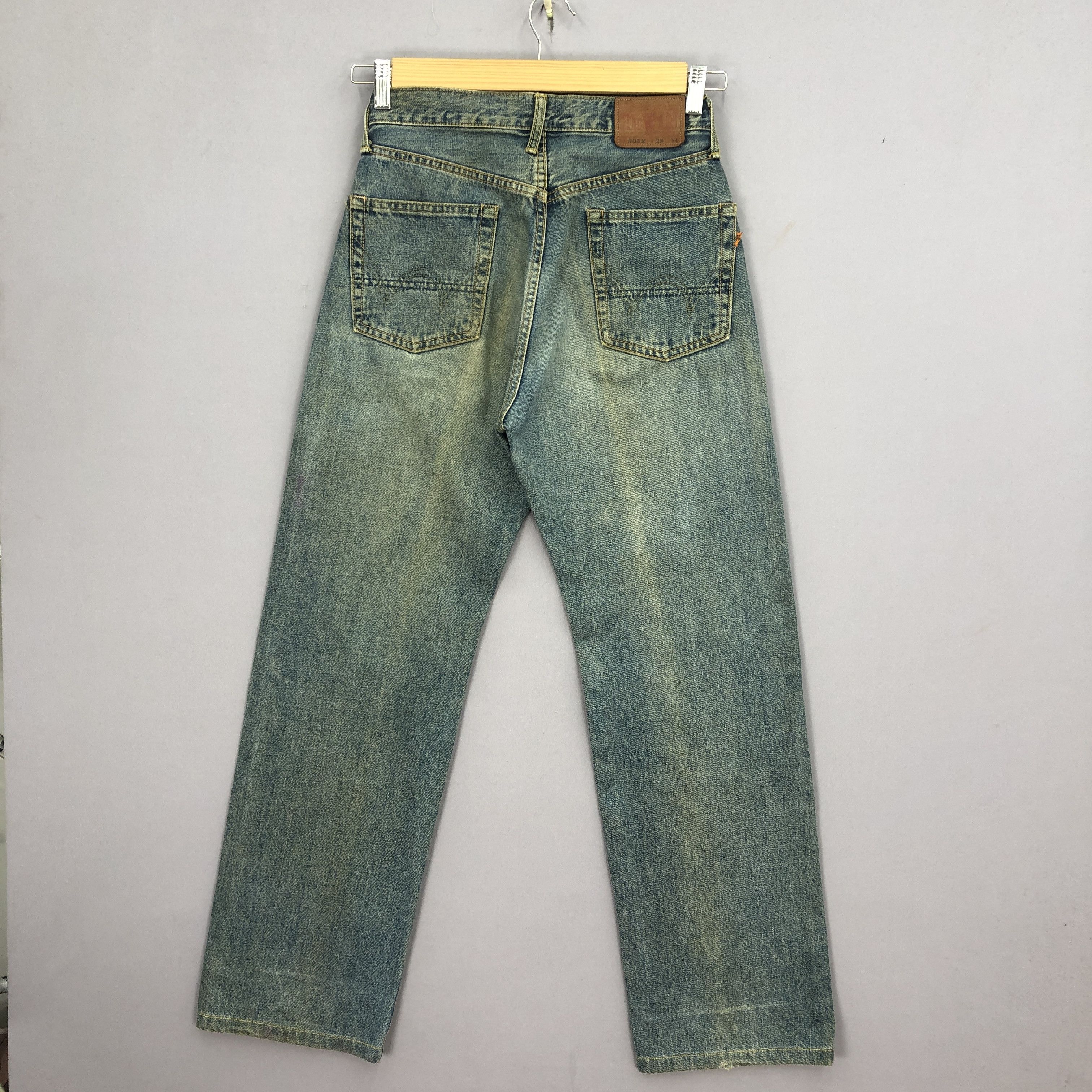 Japanese Brand Vintage 90s Edwin 505x Selvedge Jeans Mud Wash Redline Denim Size 26" / US 2 / IT 38 - 2 Thumbnail