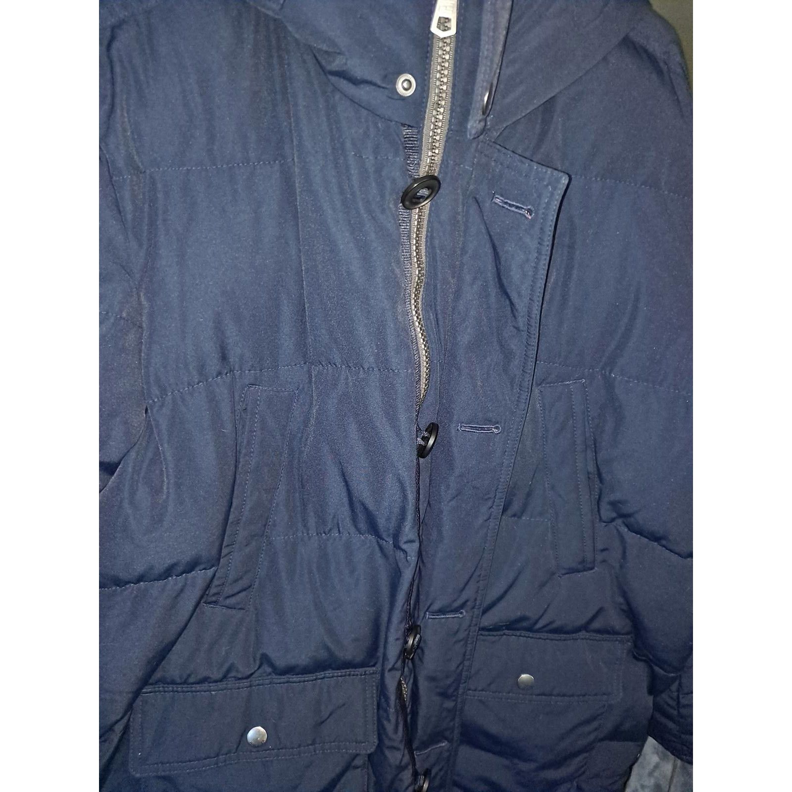 Tommy Hilfiger Tommy Hilfiger Blue Long Puffer Coat with Faux Fur Hood Size Size US XL / EU 56 / 4 - 7 Thumbnail