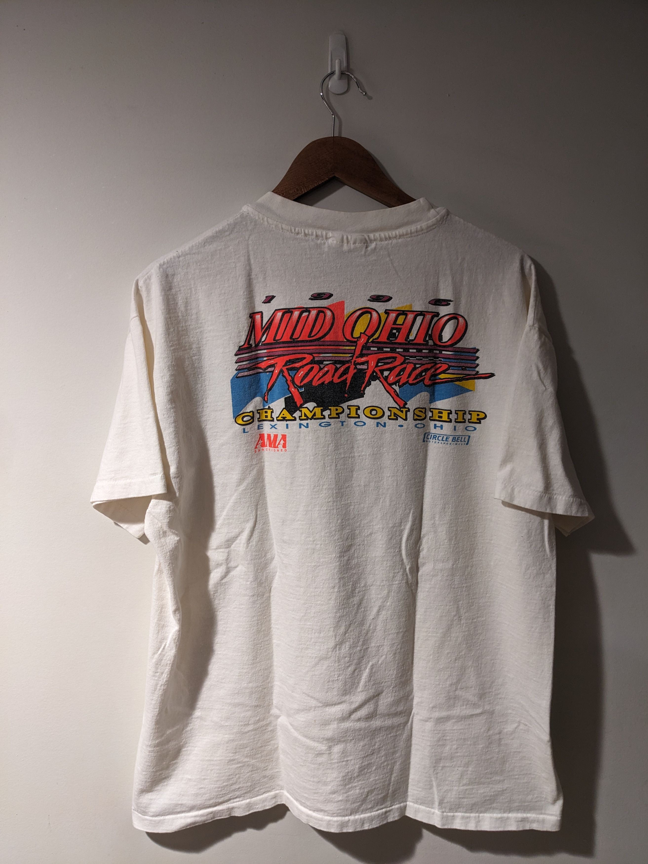 NASCAR × Vintage Vintage 1996 Mid Ohio Road Race Championship T-Shirt Size US XL / EU 56 / 4 - 5 Thumbnail