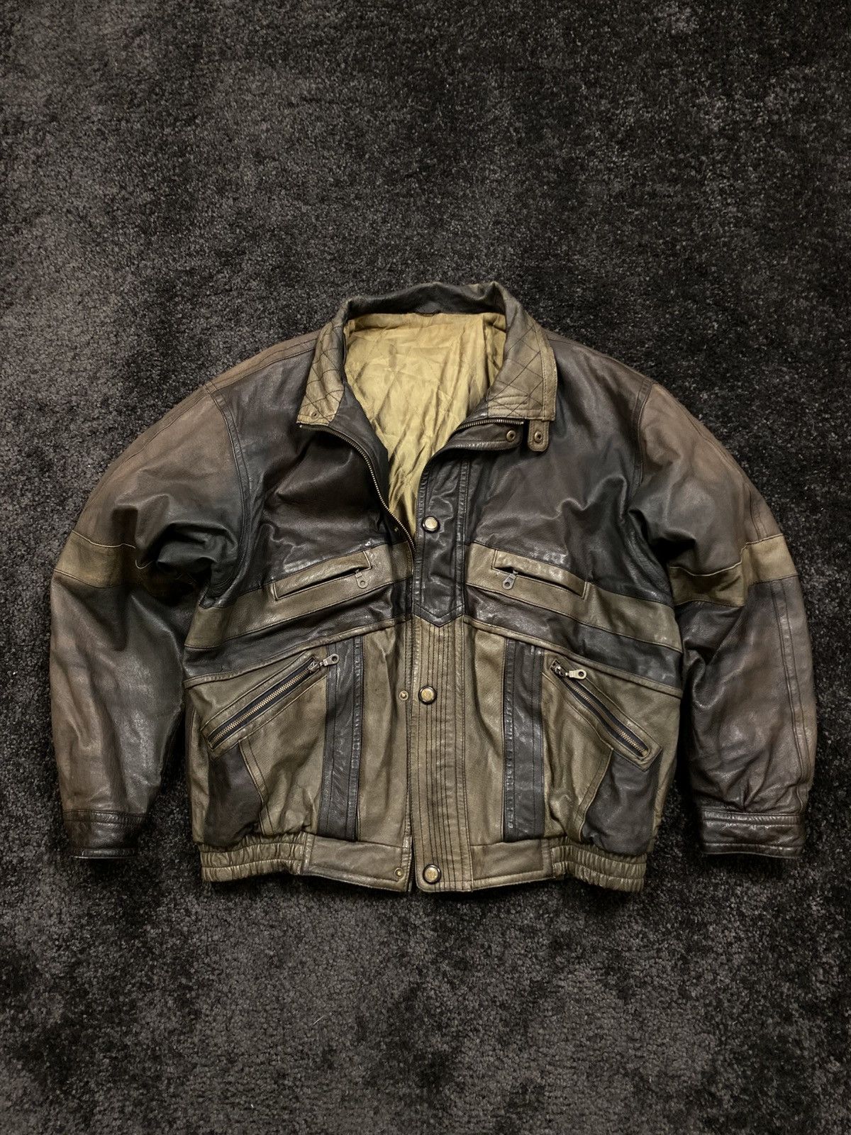 Japanese Brand × Leather Jacket × Vintage Vintage real leather 90's aviator air force leather jacket | Grailed Japanese Brand × Leather Jacket × Vintage Vintage real leather 90's aviator air force leather jacket | Grailed