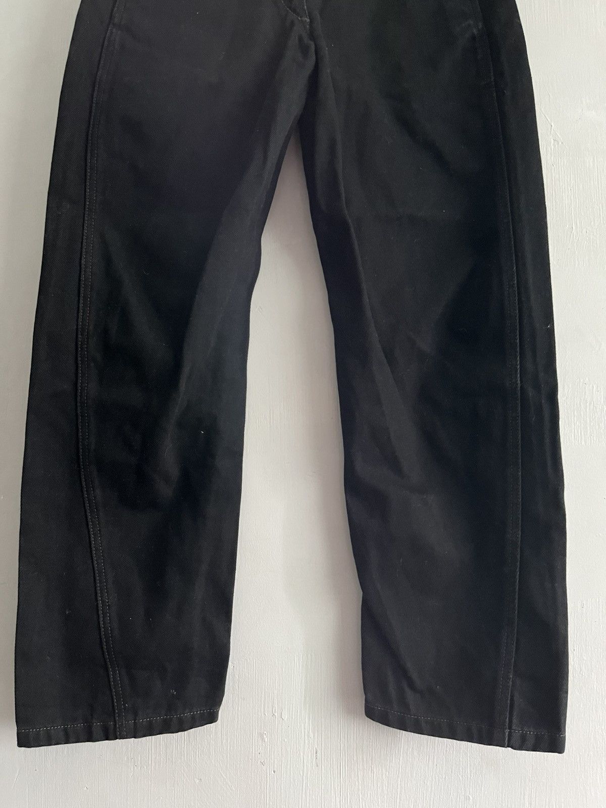 Lemaire LEMAIRE High Waisted Curved Pants - Black Size 24" / US 00 / IT 34 - 4 Thumbnail