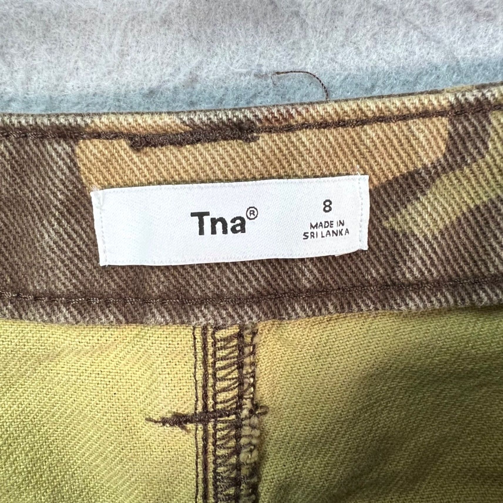 TNA TNA Womens Pants Brown Camouflage High-Waist Carpenter Straight Leg 8 Adult Womens Size 30" / US 8 / IT 44 - 3 Thumbnail