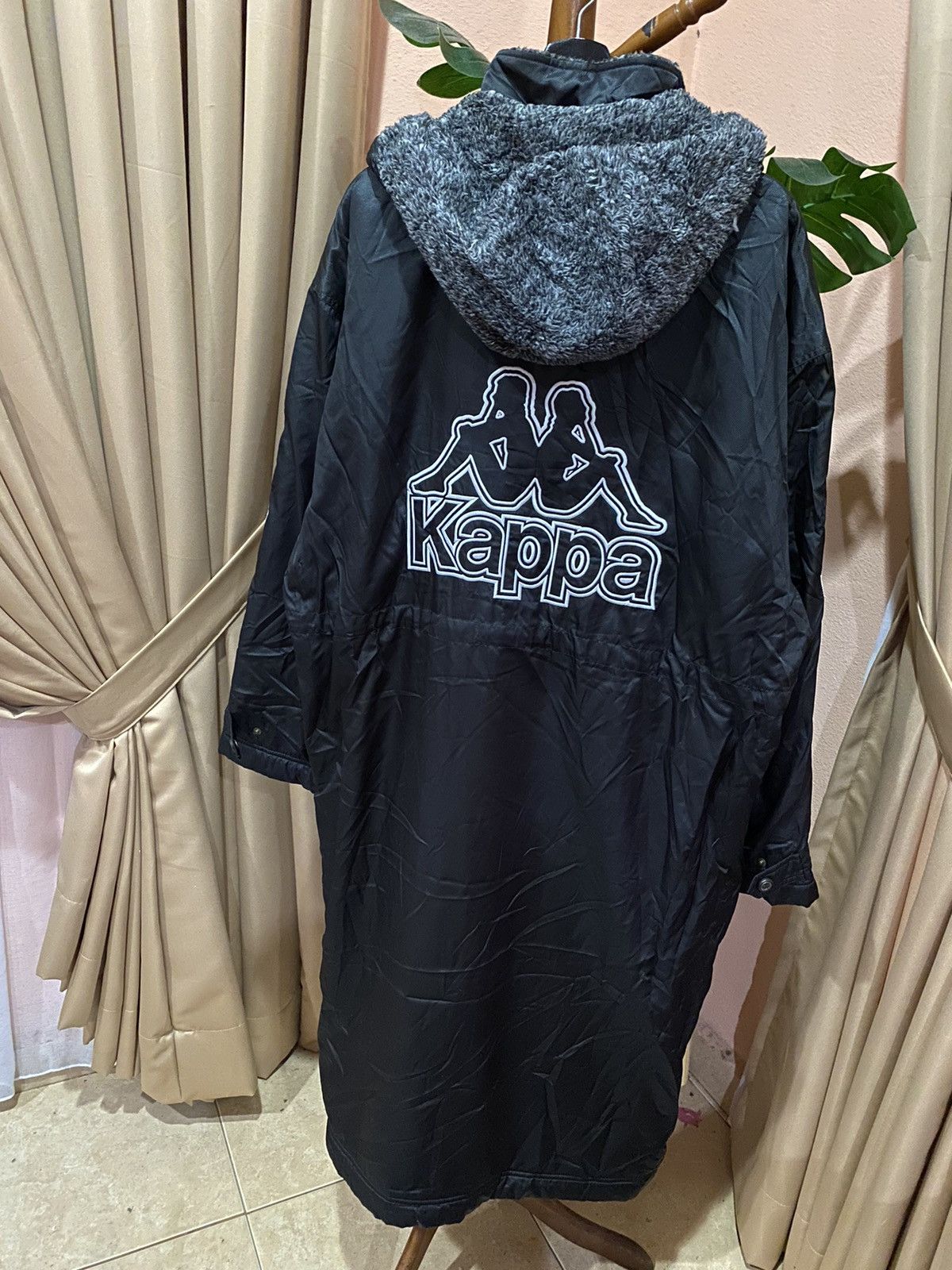 Kappa Kappa Black Long Parka Coat - Vintage with Sherpa Lining Size US L / EU 52-54 / 3 - 9 Thumbnail