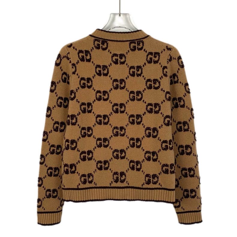 Gucci GucciBrown logo jacquad full-print wool single-breasted gol Size XS / US 0-2 / IT 36-38 - 2 Thumbnail