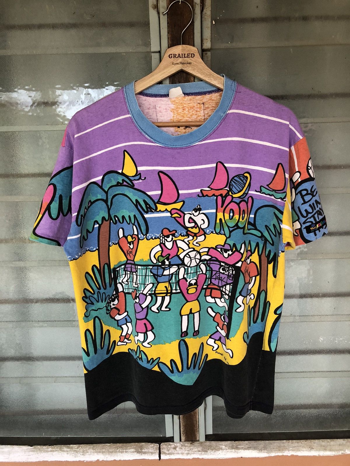 Vintage Vintage Kolorful Klothing Volleyball Player Overprint Tee Size US M / EU 48-50 / 2 - 1 Thumbnail