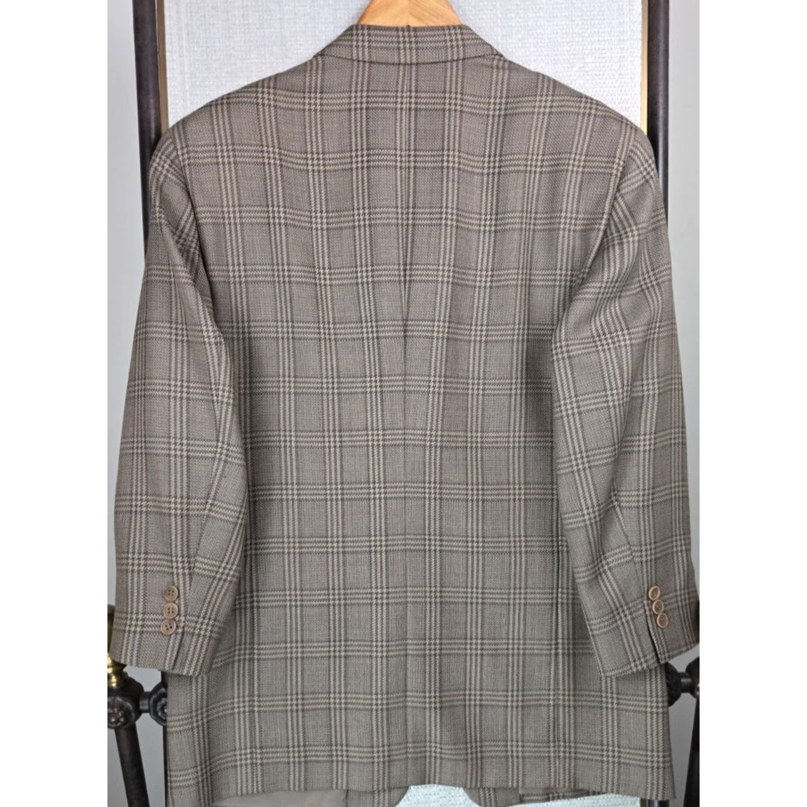 Giorgio Armani Giorgio Armani Le Collezioni Jacket Coat Three-Button Notch Lined Wool/Nylon Brown 40 Mens Regular Size Jacket/Coat Size US XXS / EU 40 - 4 Thumbnail
